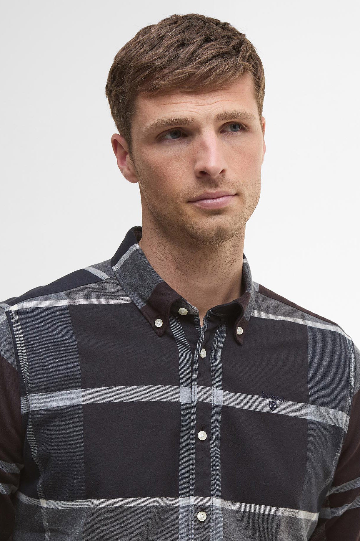 Iceloch Tailored Brushed Cotton Shirt - Midnight Oak Tartan - Image 5