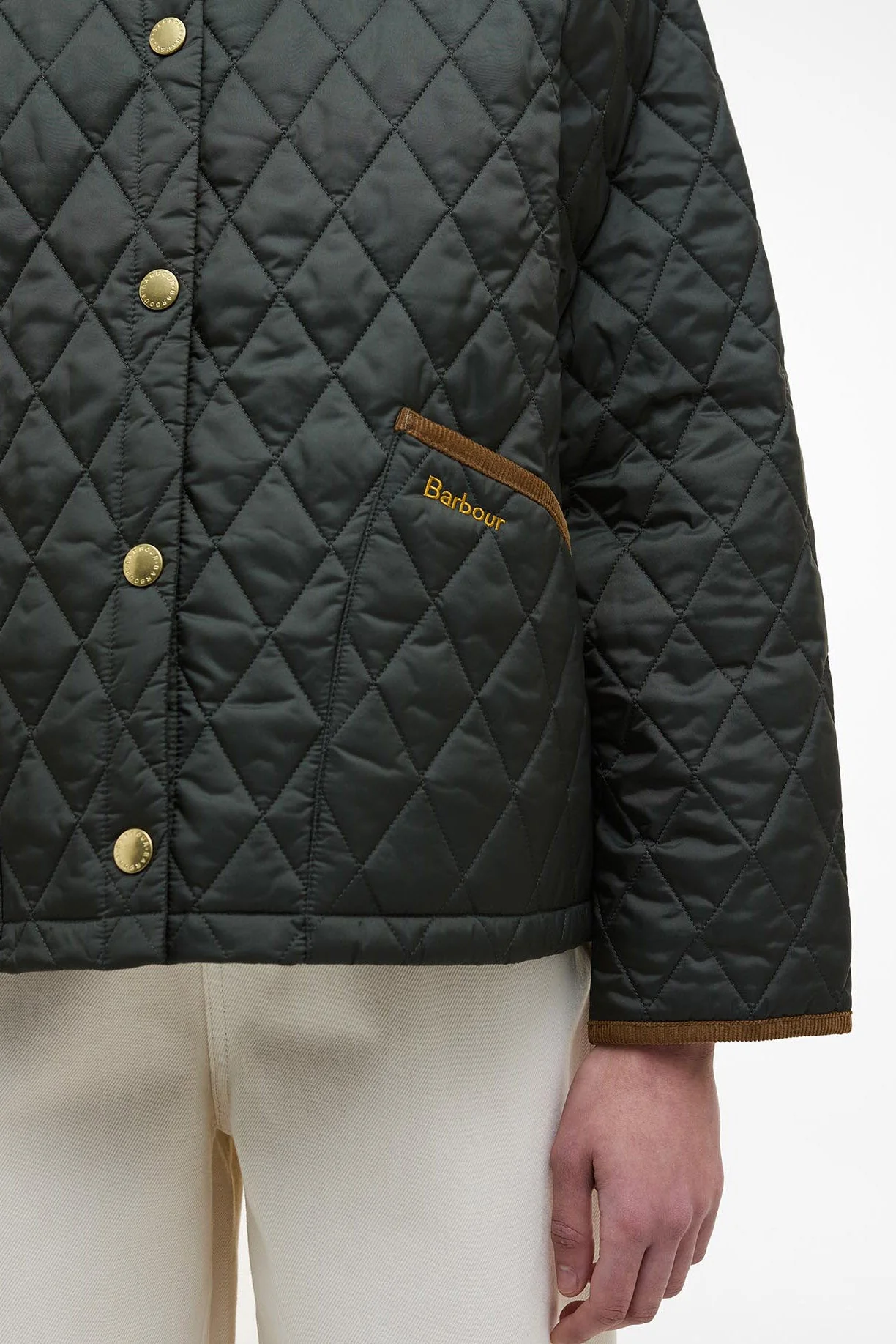 Icons Liddesdale Cropped Quilted Jacket - Sage/Ancient - Image 6