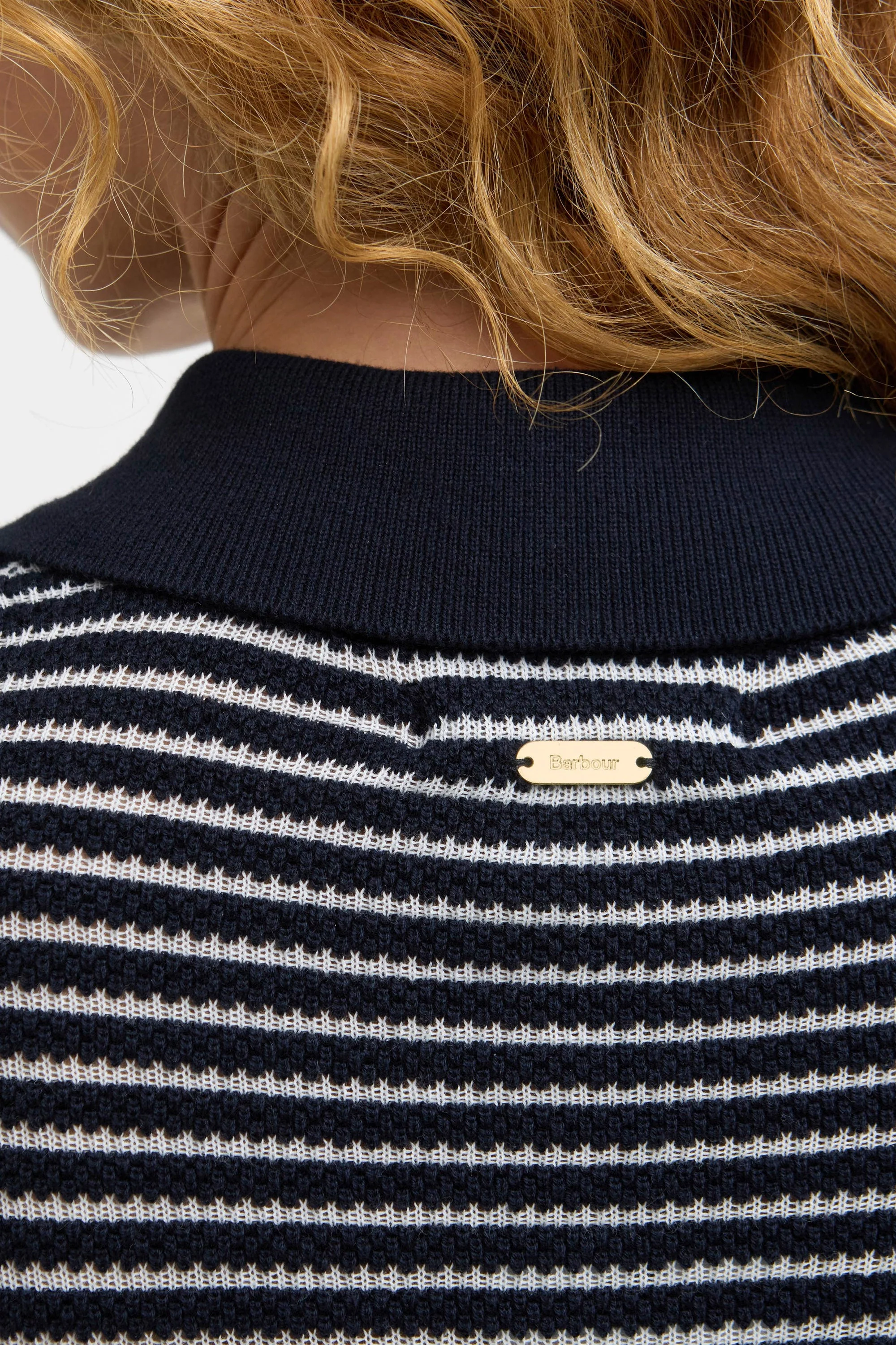 Inez Knitted Jumper - Dark Navy Stripe - Image 7