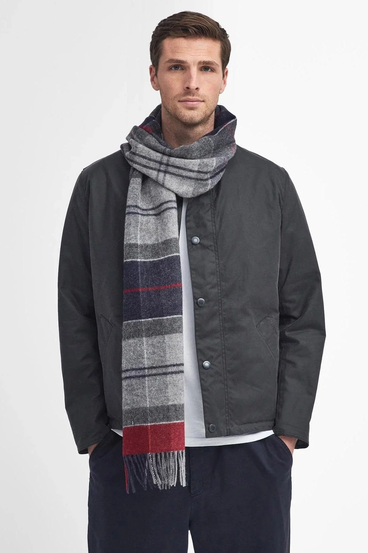 Inverness Tartan Scarf - Blue Granite - Image 2