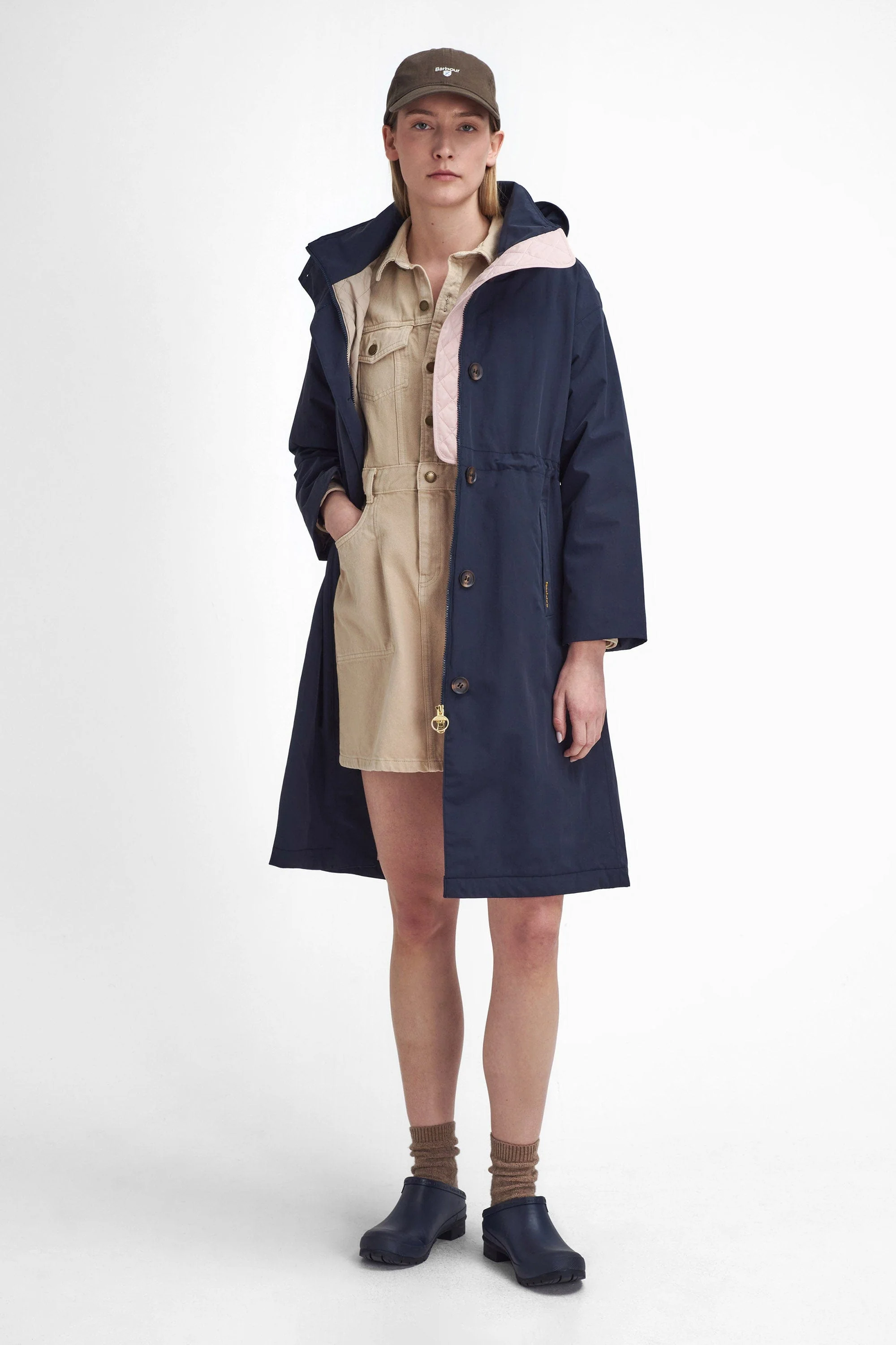 Iris Waterproof Jacket - Dark Navy/Light Sand/Military Brown - Image 2