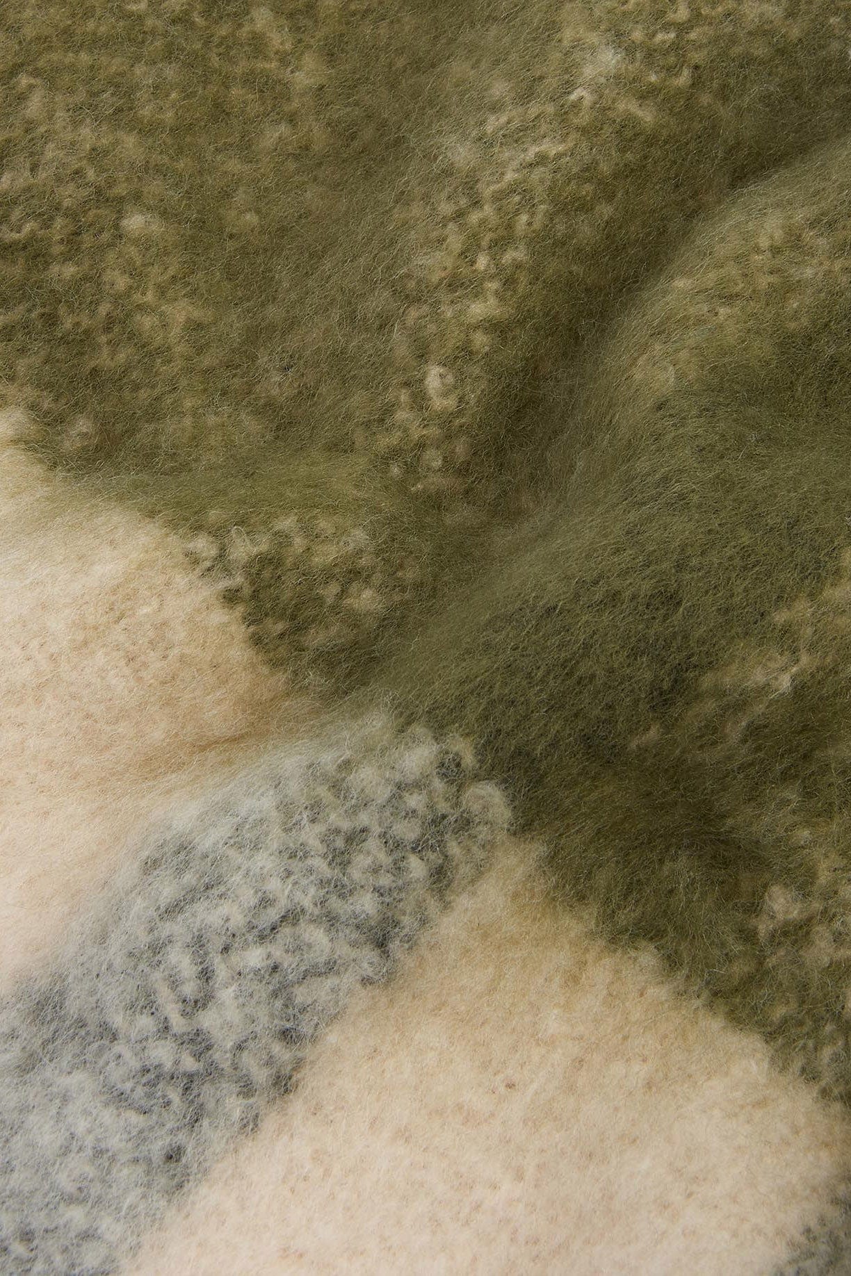 Isla Tartan Boucle Scarf - Soft Mint - Image 4