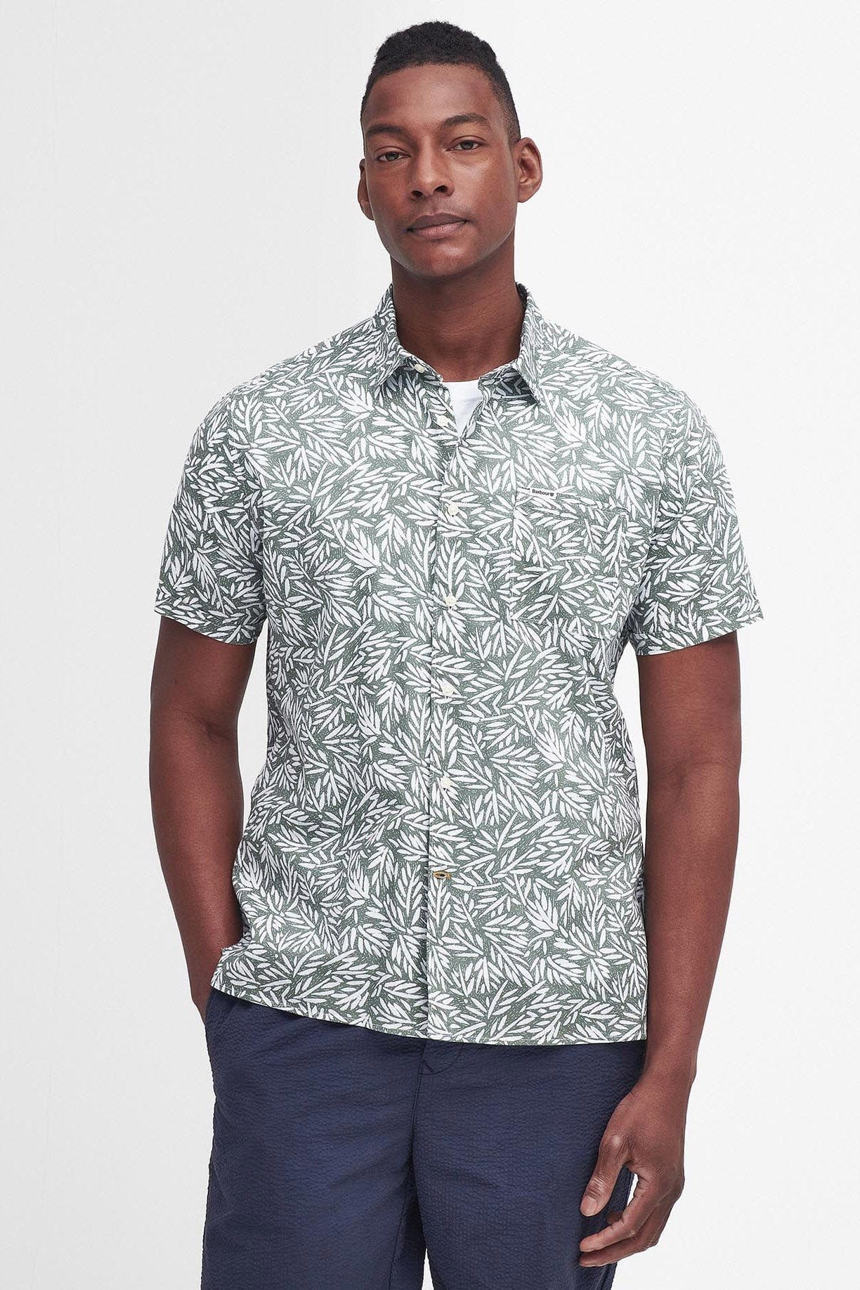 Jackstone Regular Fit Short Sleeve Shirt - Pea Green - Image 2
