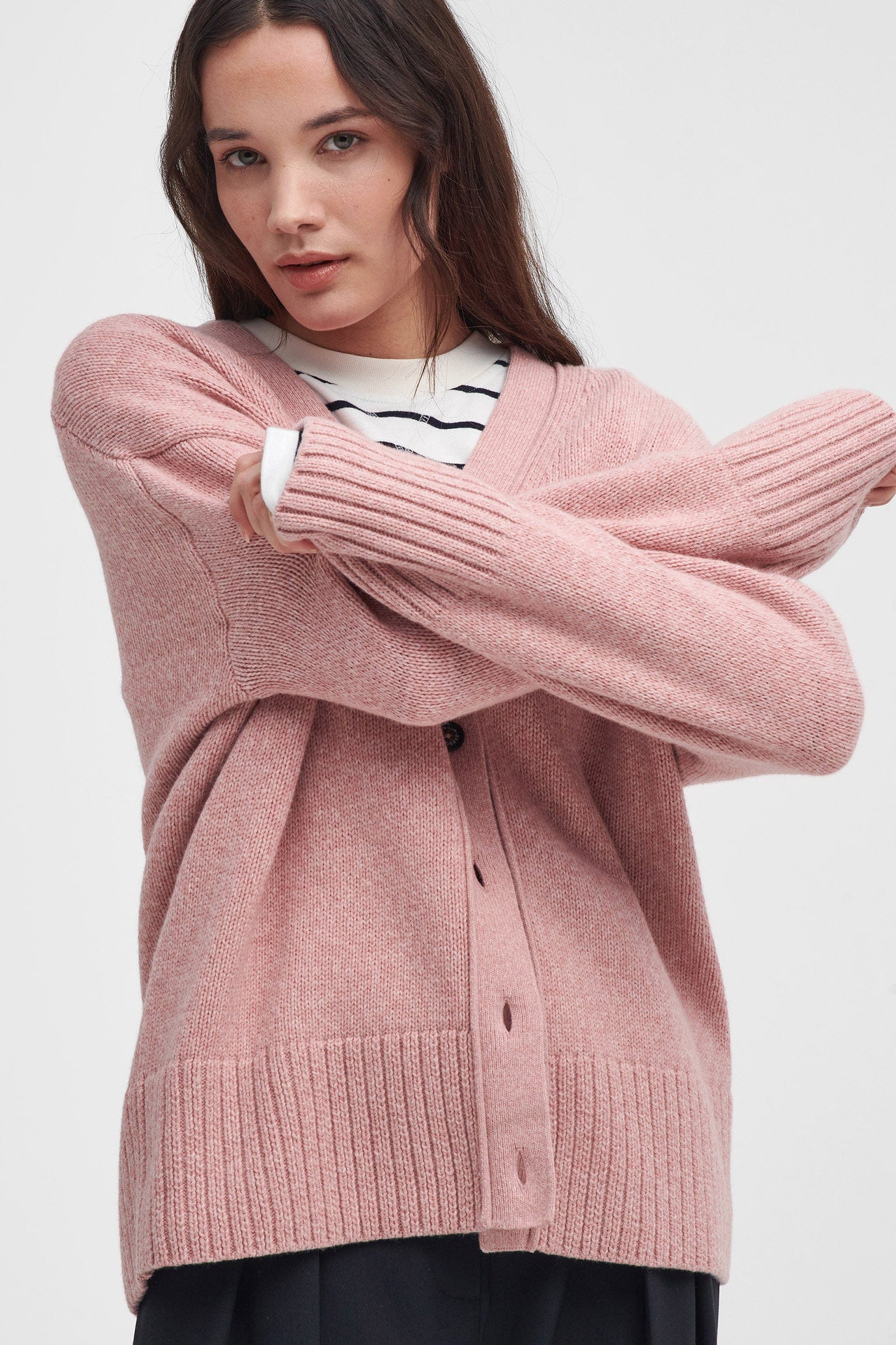 Joni Knitted Cardigan - Mahogany Rose - Image 5