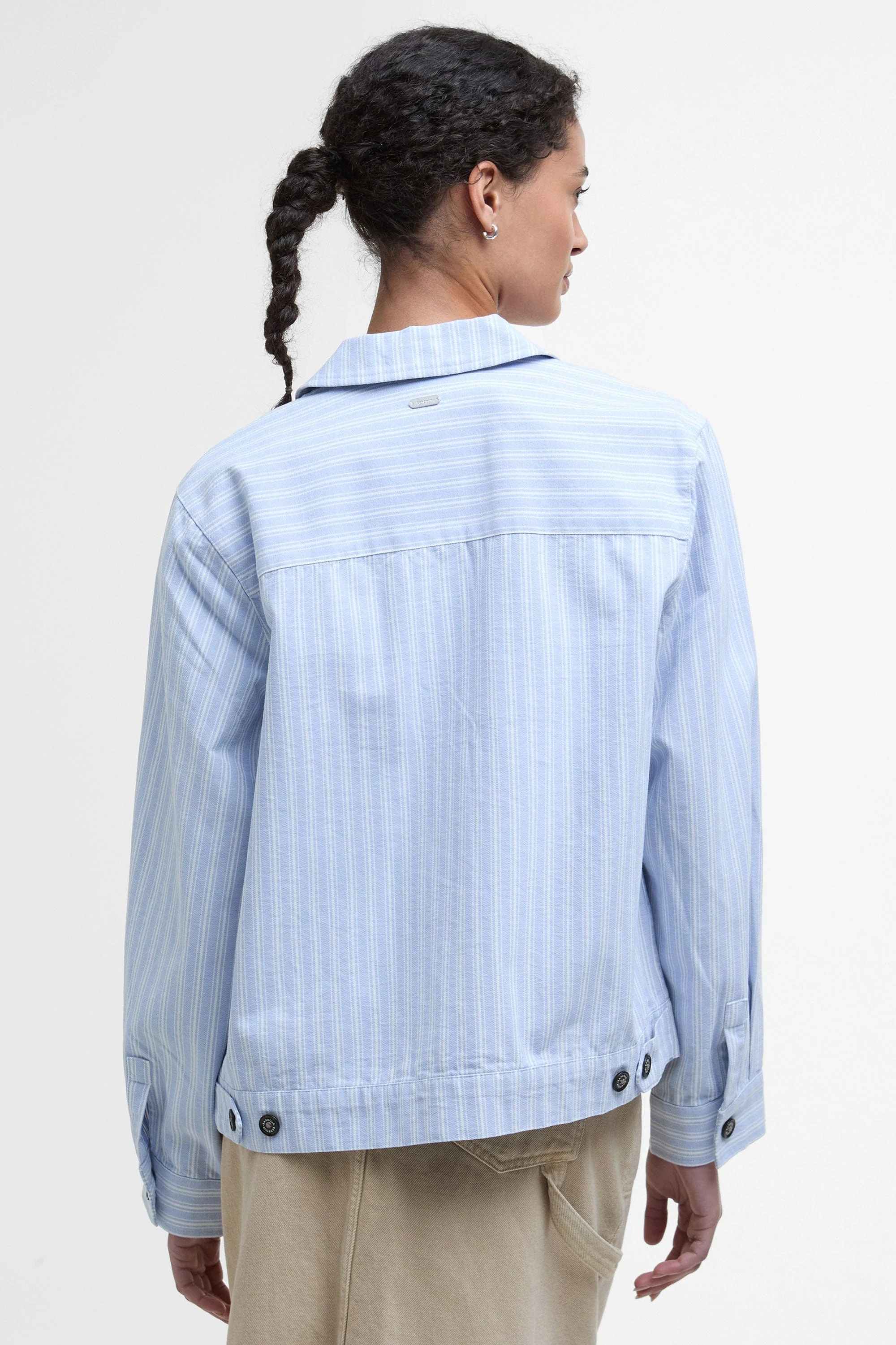 June Overshirt - Chambray Stripe - Image 3