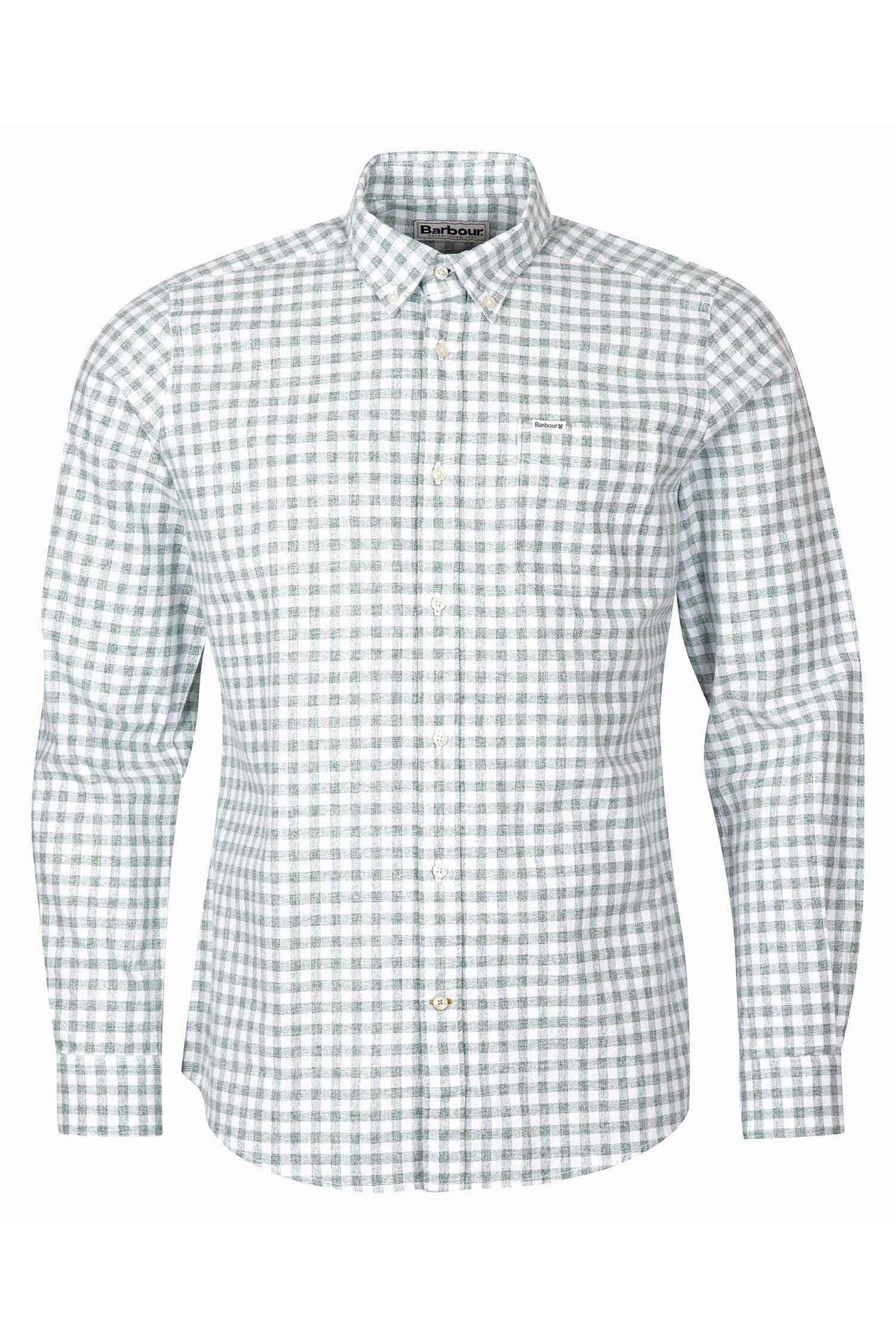 Kane Tailored Fit Gingham Shirt - Green