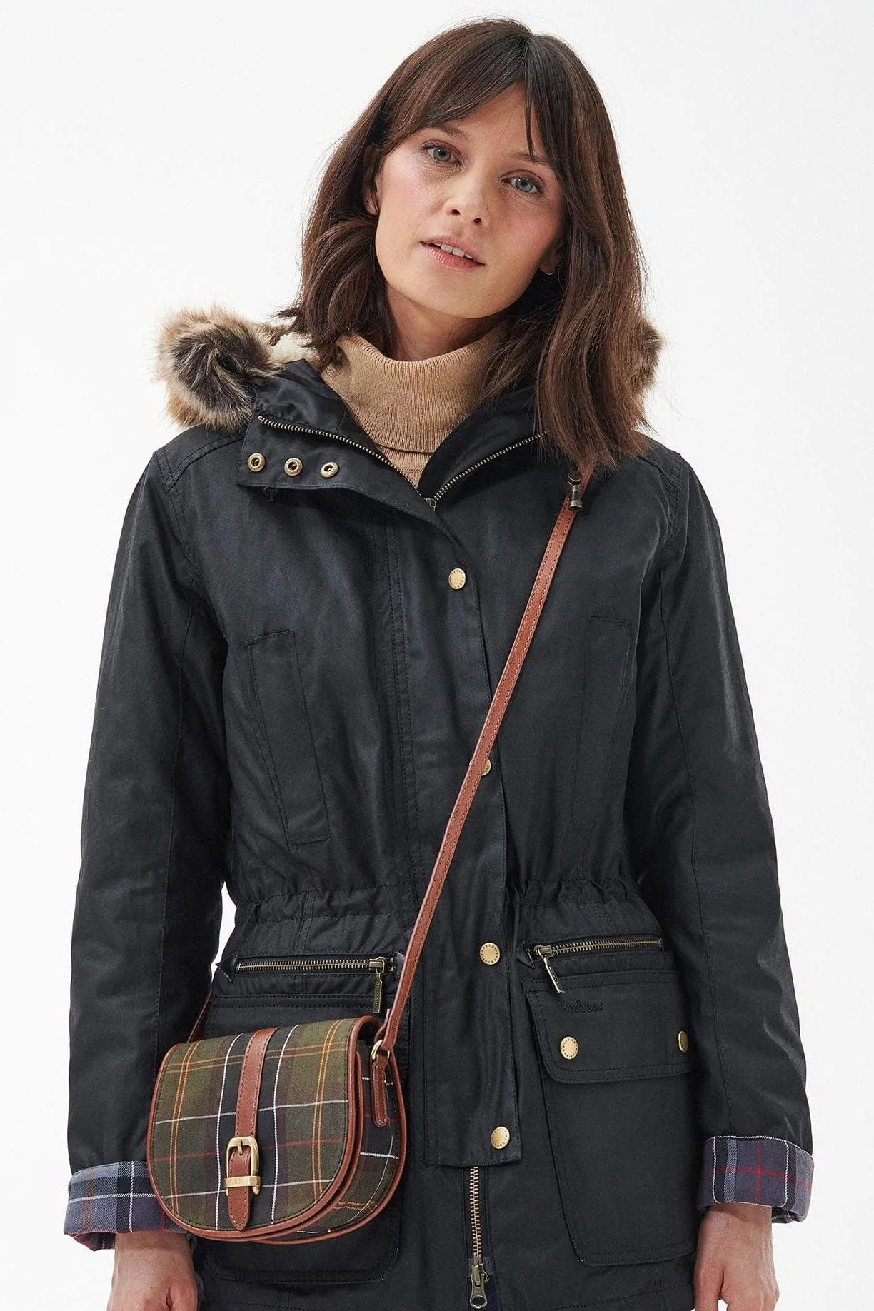 Katrine Tartan Leather Saddle Bag - Classic Tartan - Image 3