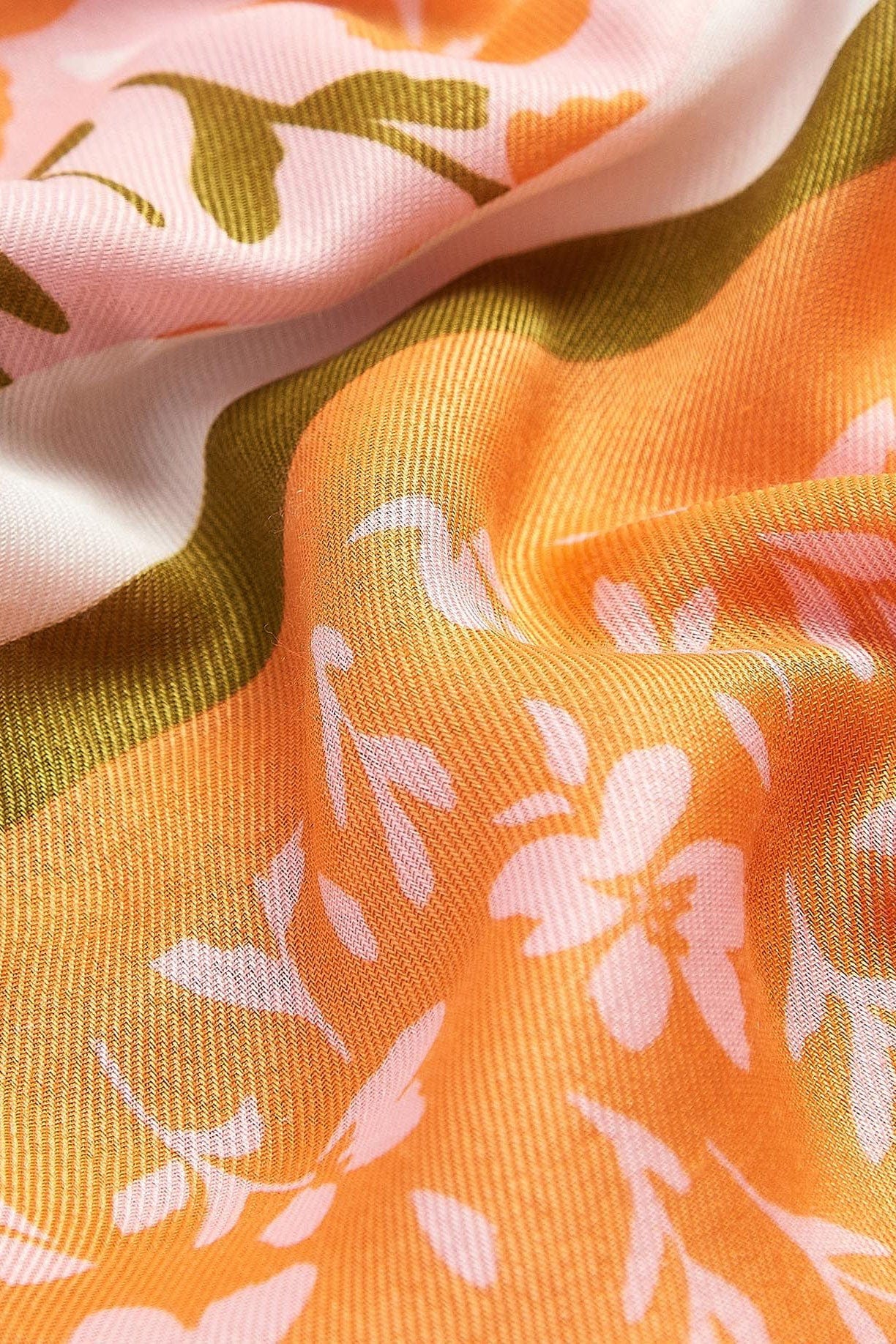 Kelley Floral Scarf - Apricot Crush - Image 4