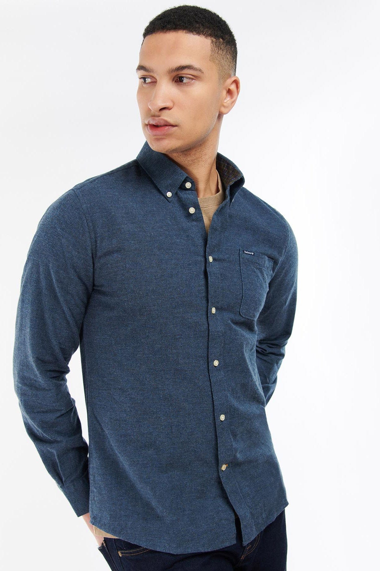 Kenwood Tailored Fit Shirt - Chambray Marl - Image 2