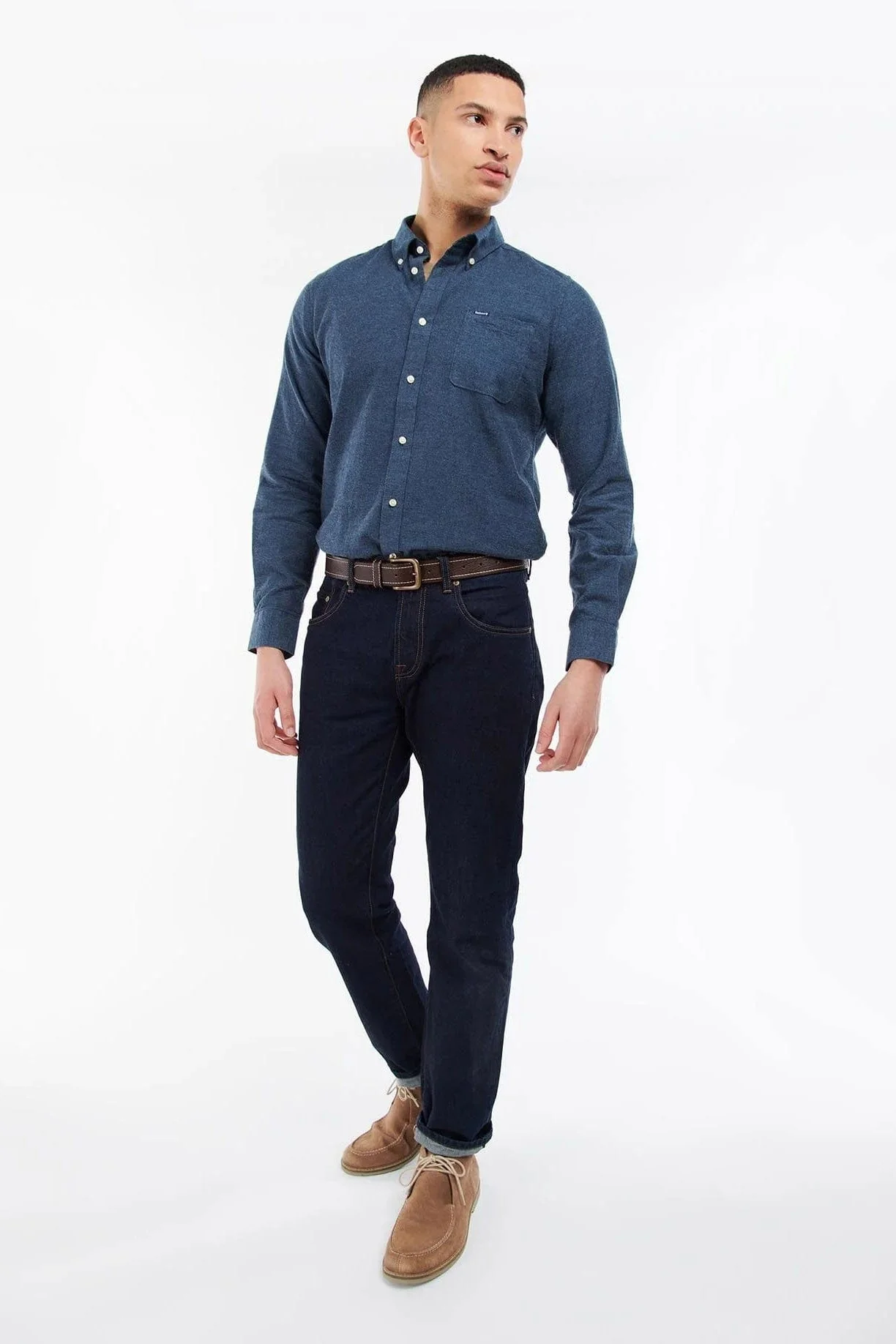 Kenwood Tailored Fit Shirt - Chambray Marl - Image 5