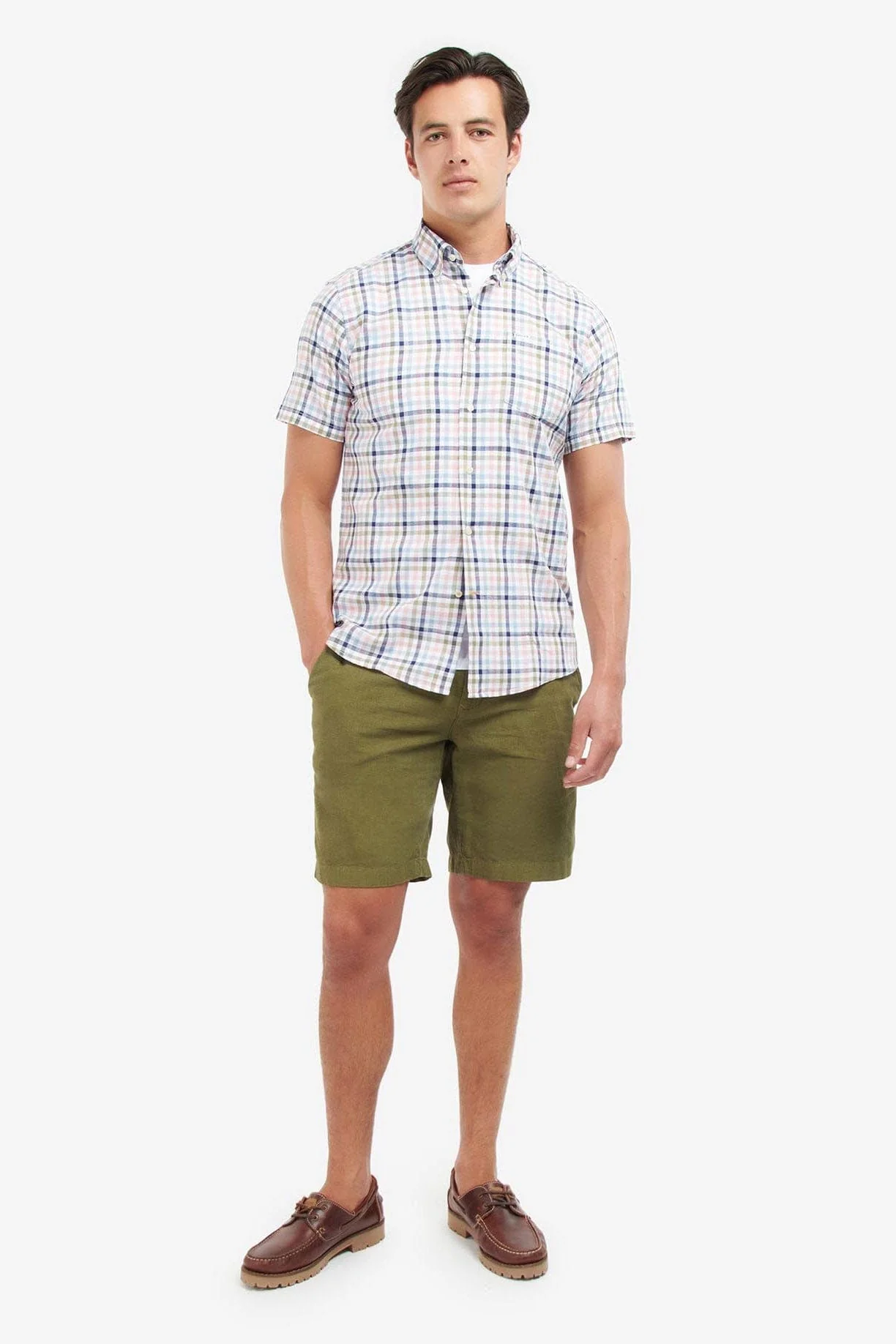 Kinson Short Sleeve Tailored Shirt - Classic Pink - Image 2