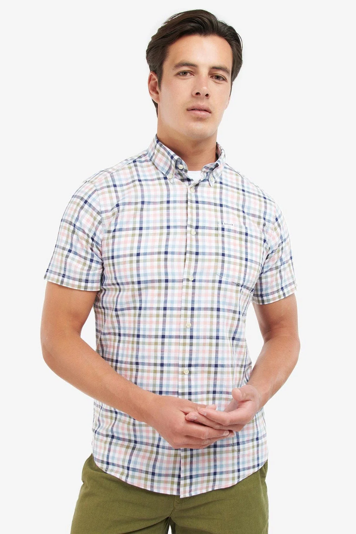 Kinson Short Sleeve Tailored Shirt - Classic Pink - Image 7