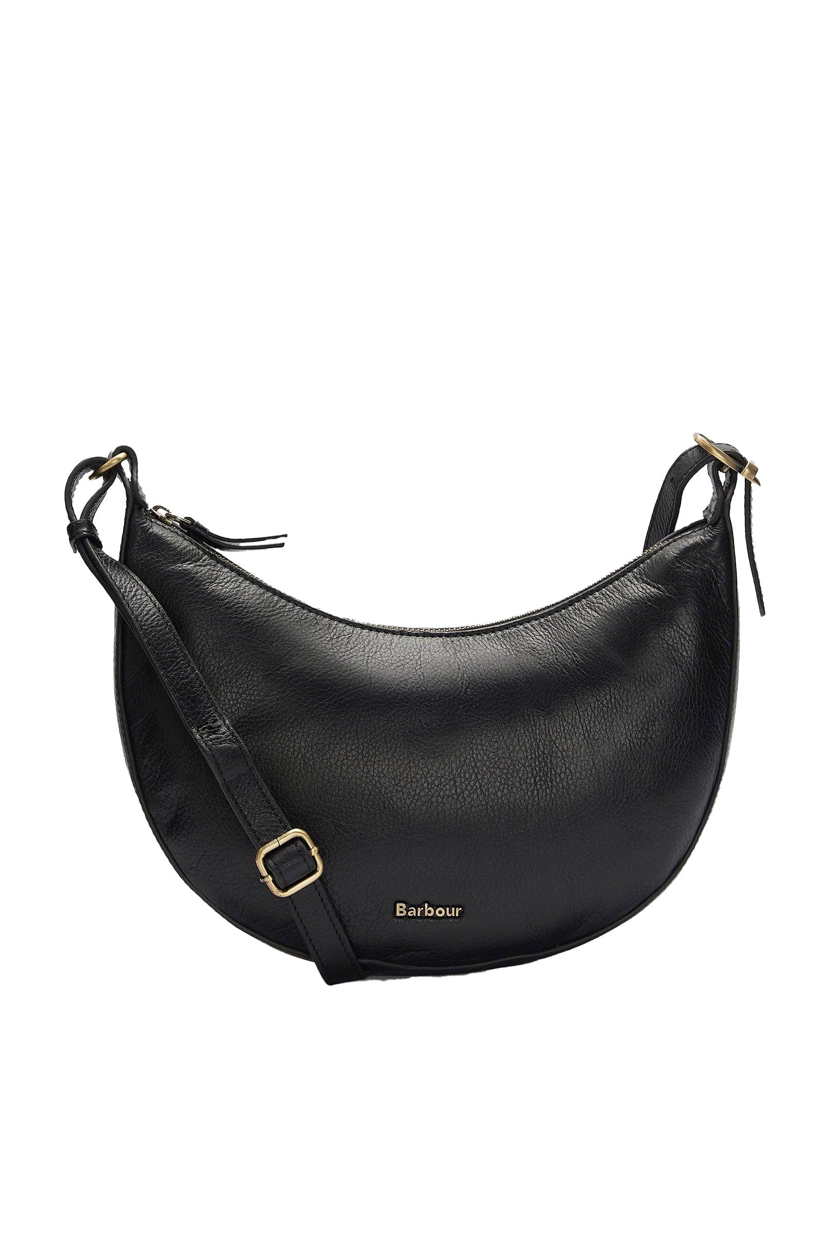 Laire Leather Half-Moon Bag - Black