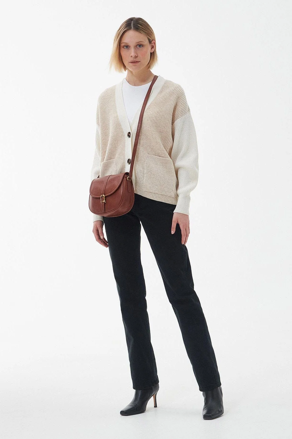 Laire Medium Leather Saddle Bag - Brown - Image 4