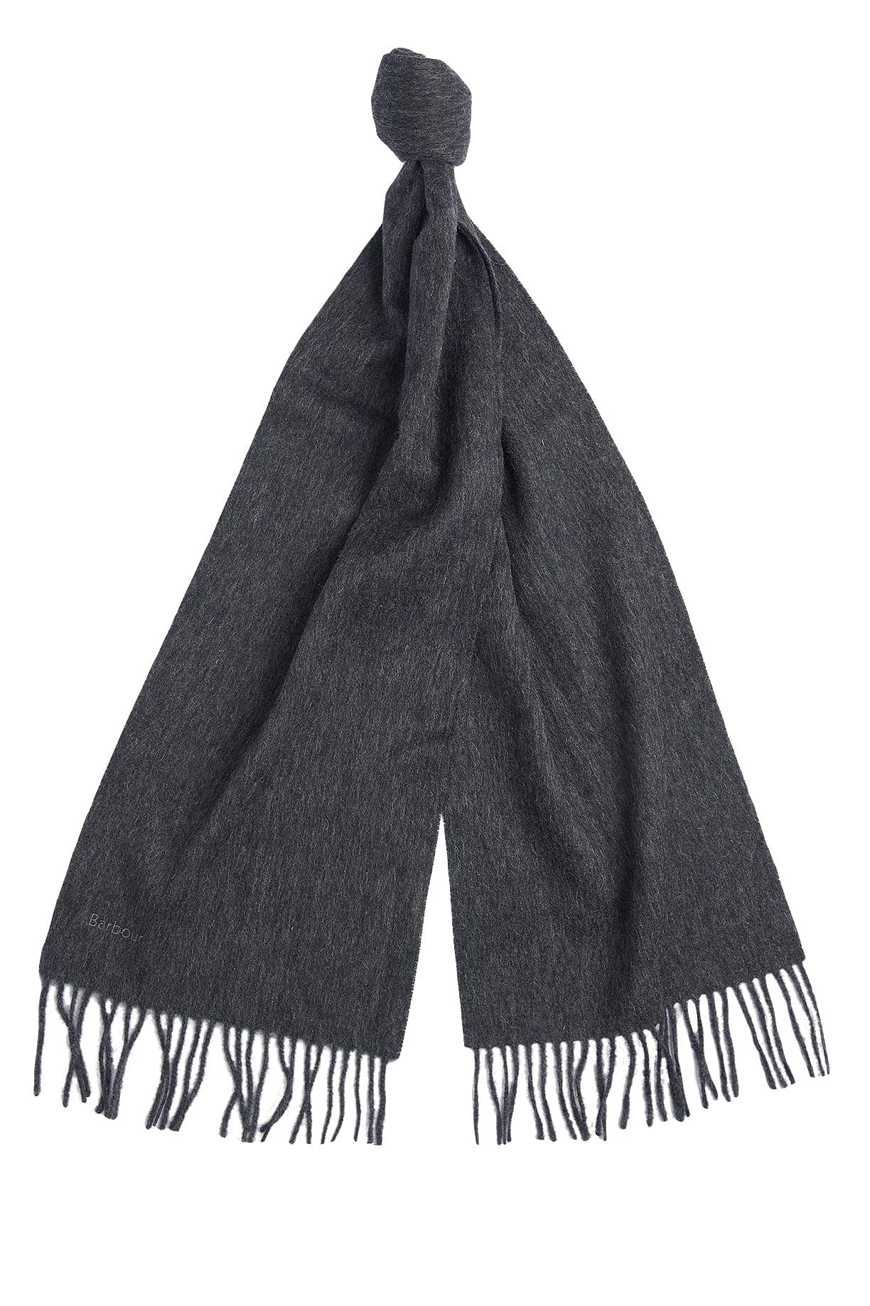 Lambswool Woven Scarf - Charcoal Grey