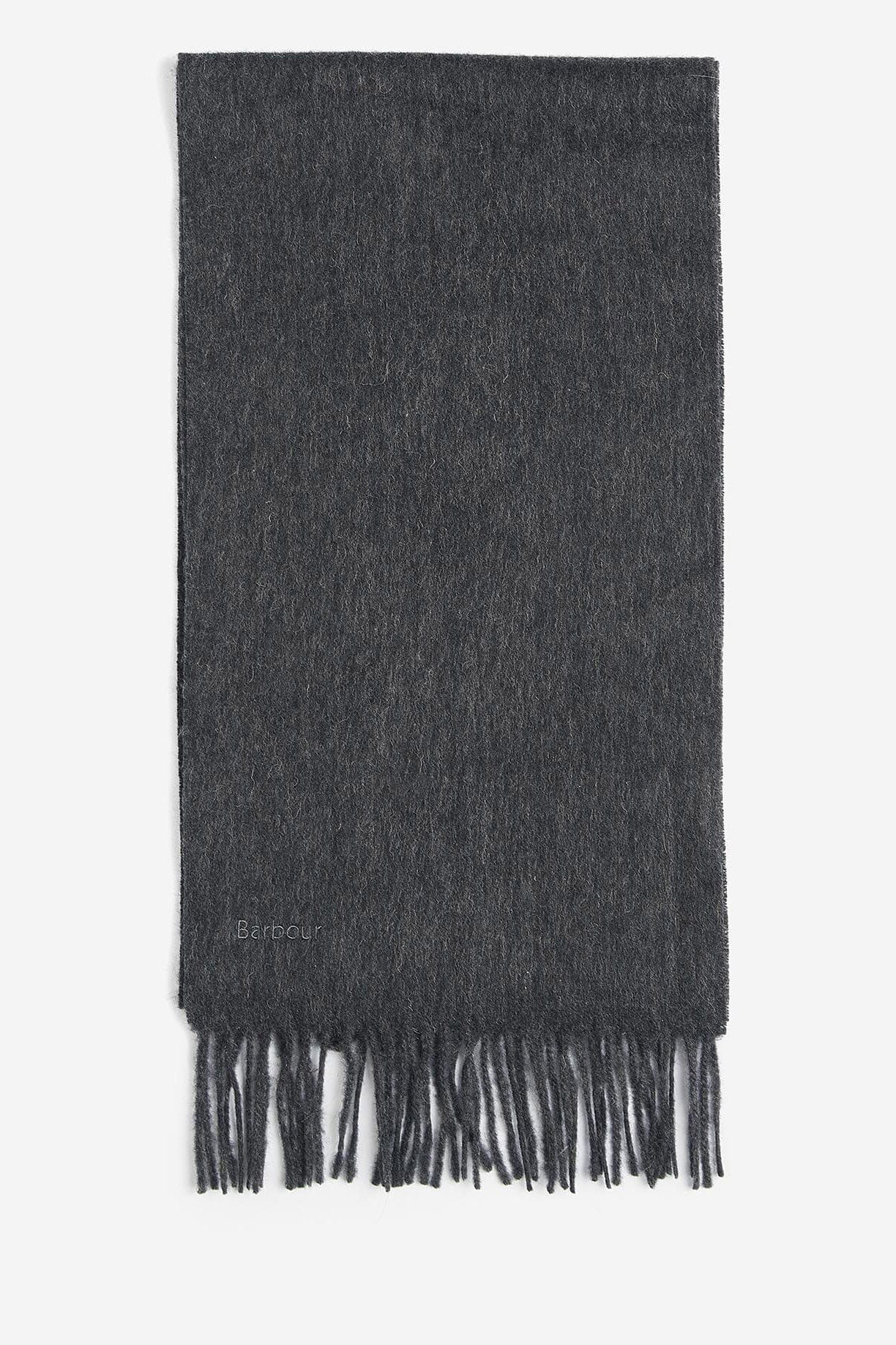 Lambswool Woven Scarf - Charcoal Grey - Image 4