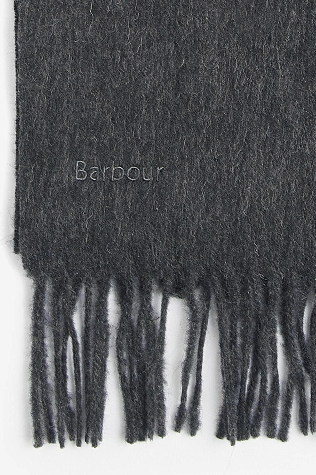 Lambswool Woven Scarf - Charcoal Grey - Image 5