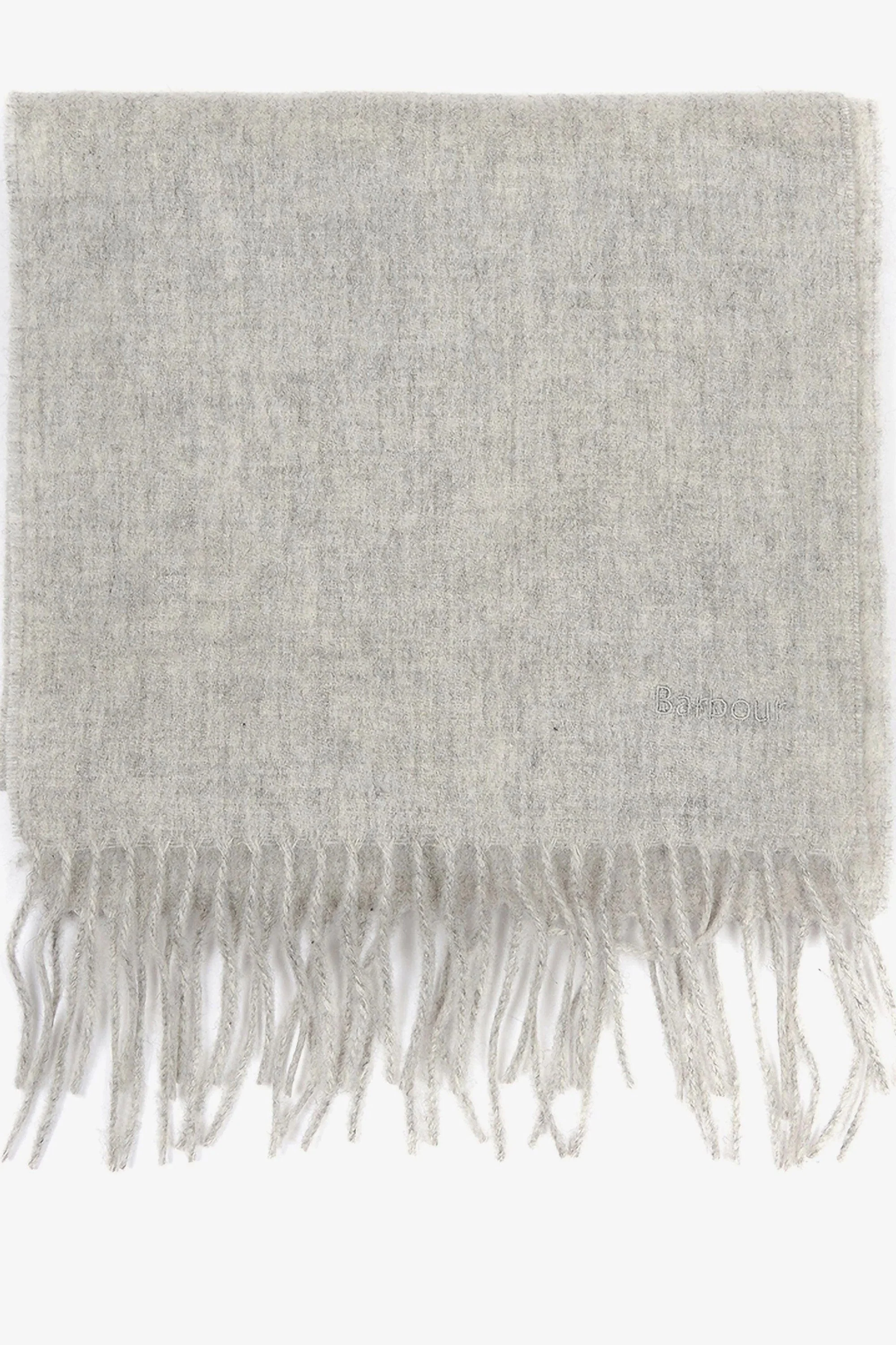 Lambswool Woven Scarf - Light Grey Melange - Image 3