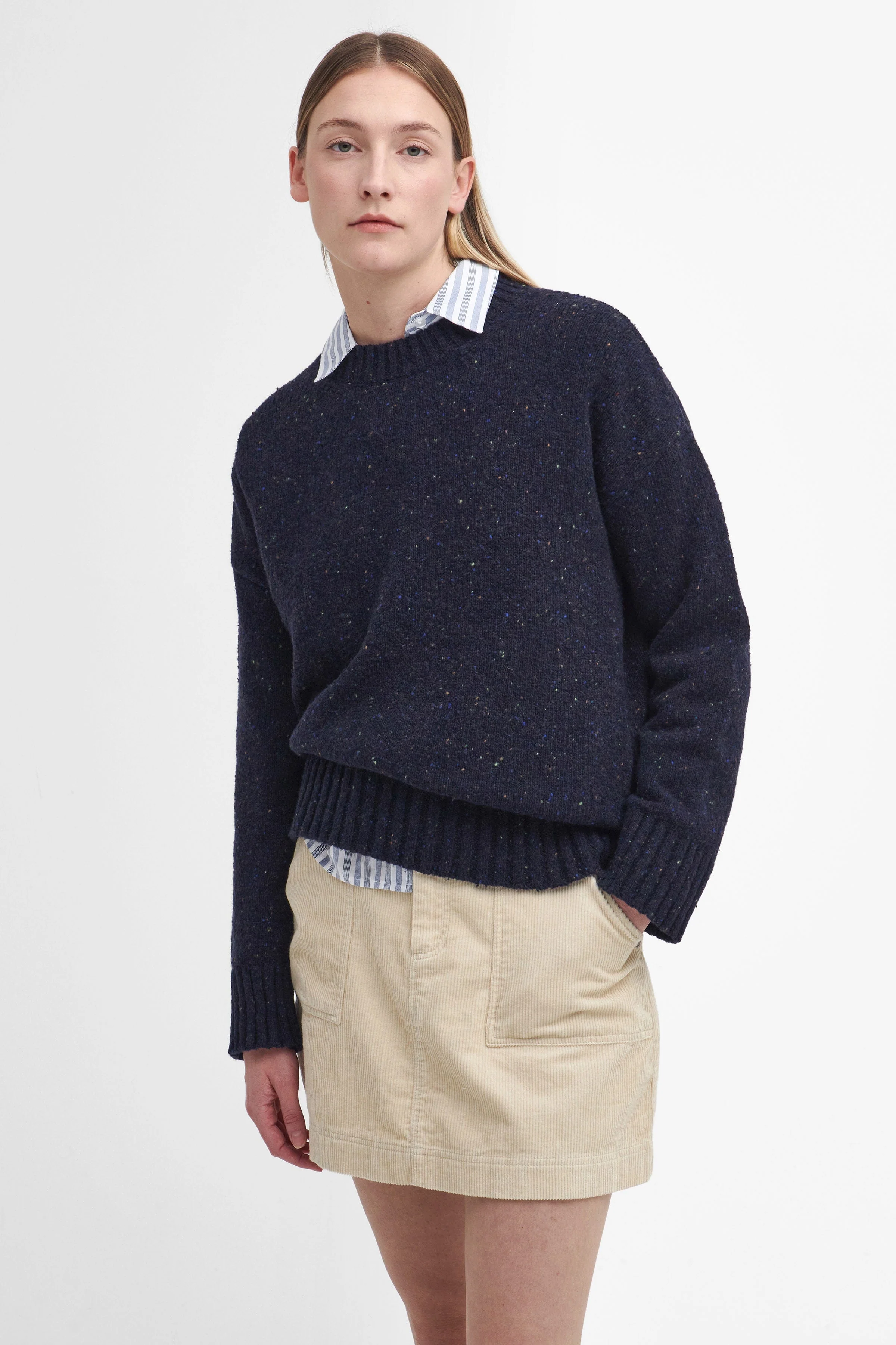 Lavensdale Crew Knitted Jumper - Navy - Image 2