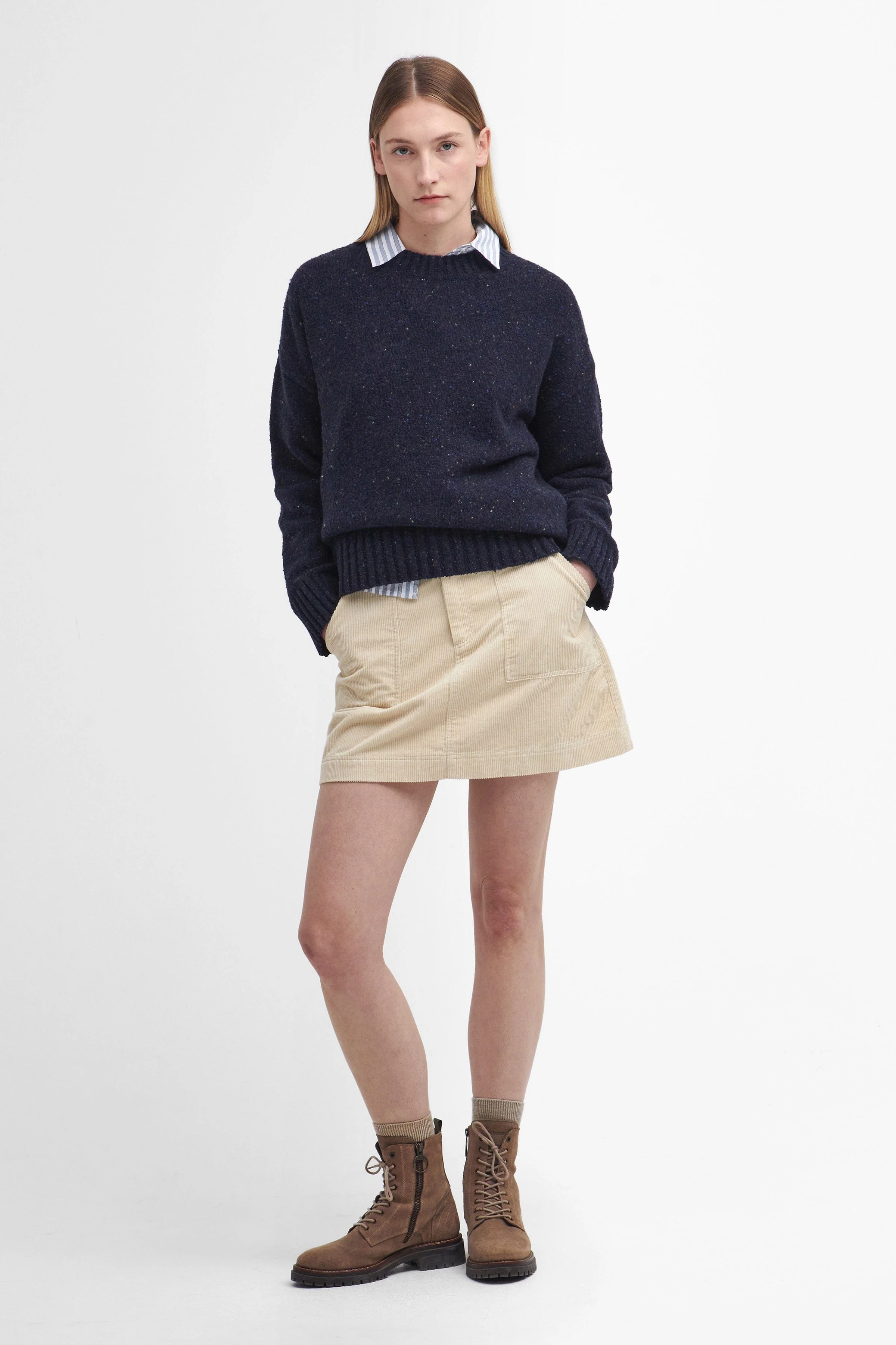 Lavensdale Crew Knitted Jumper - Navy - Image 5