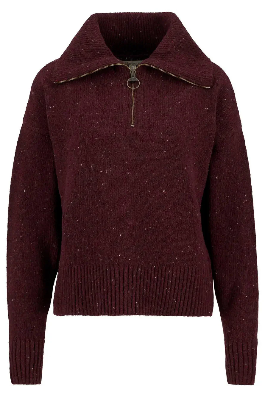 Lavensdale Half-Zip Jumper - Black Cherry