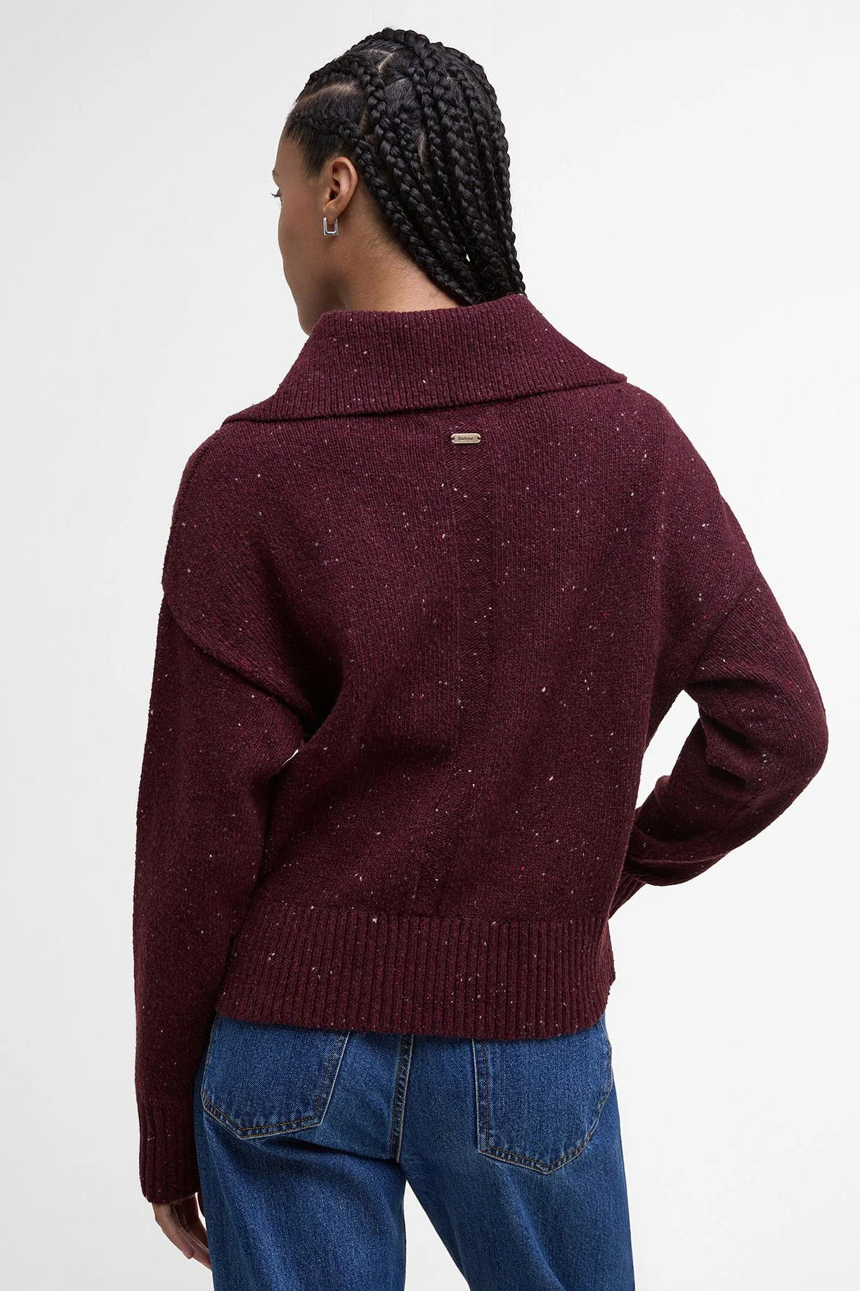 Lavensdale Half-Zip Jumper - Black Cherry - Image 3