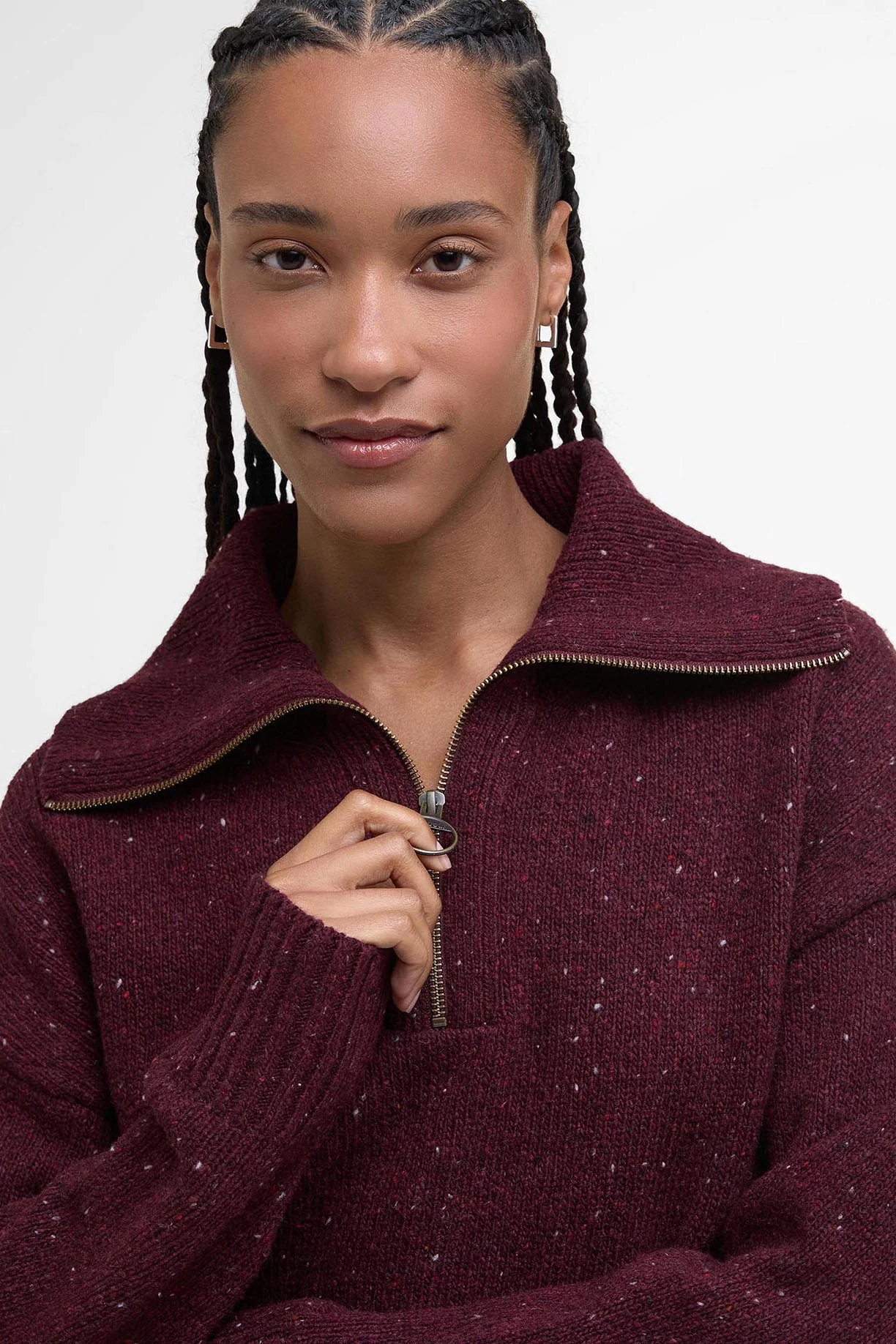 Lavensdale Half-Zip Jumper - Black Cherry - Image 4