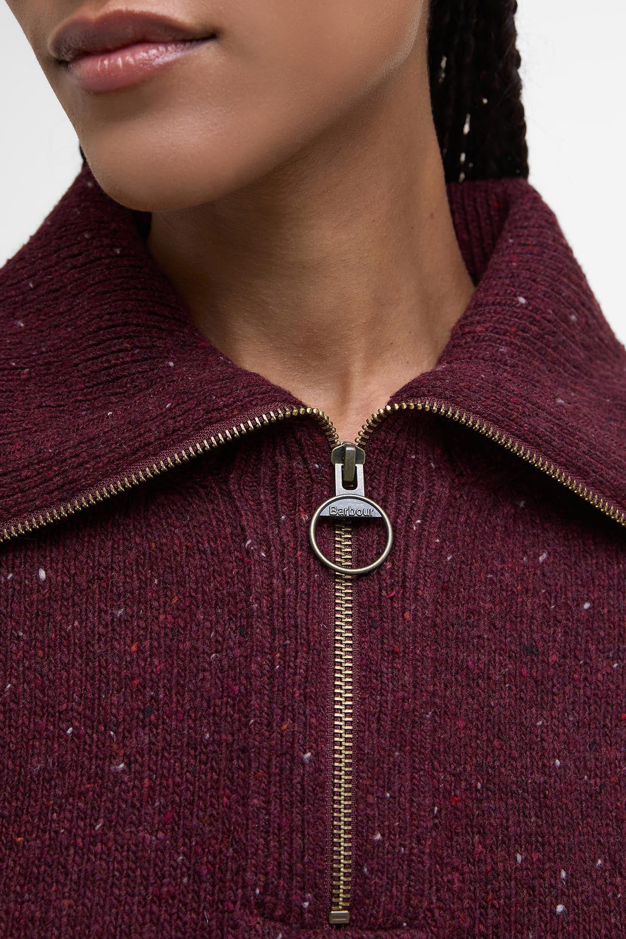 Lavensdale Half-Zip Jumper - Black Cherry - Image 5