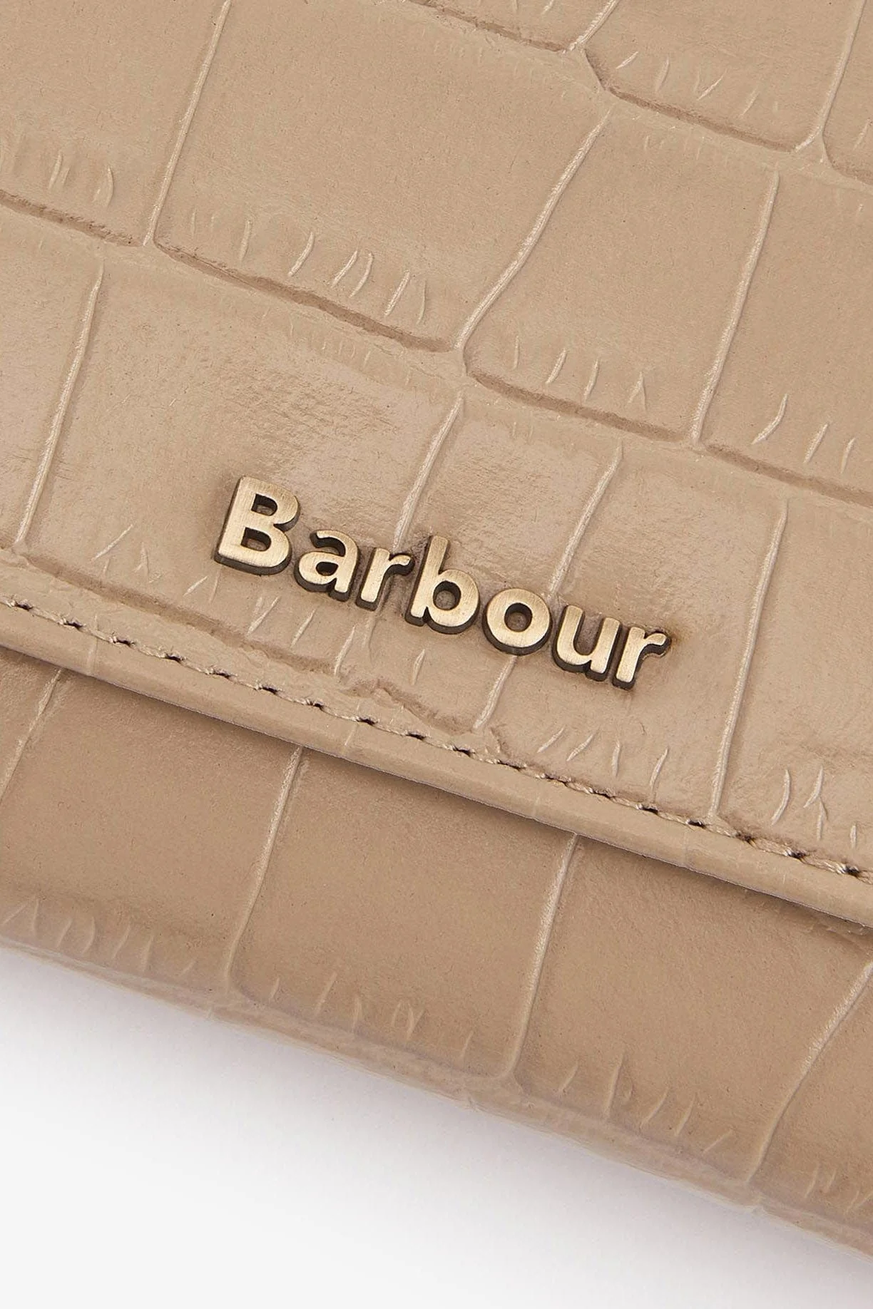 Leather Faux Croc French Purse - Honey - Image 6