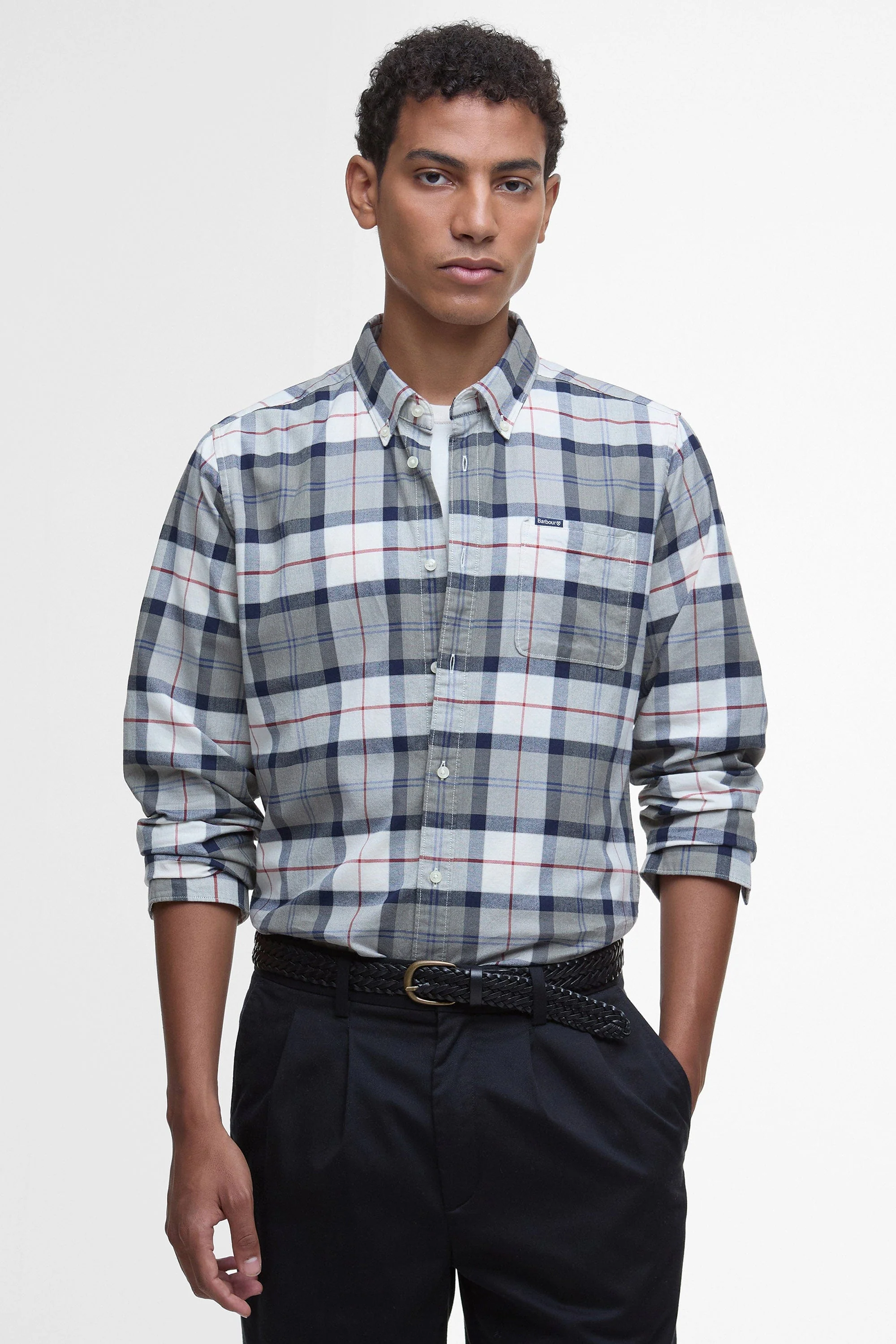Lewis Tailored Shirt - Bleached Pine Tartan - Image 2