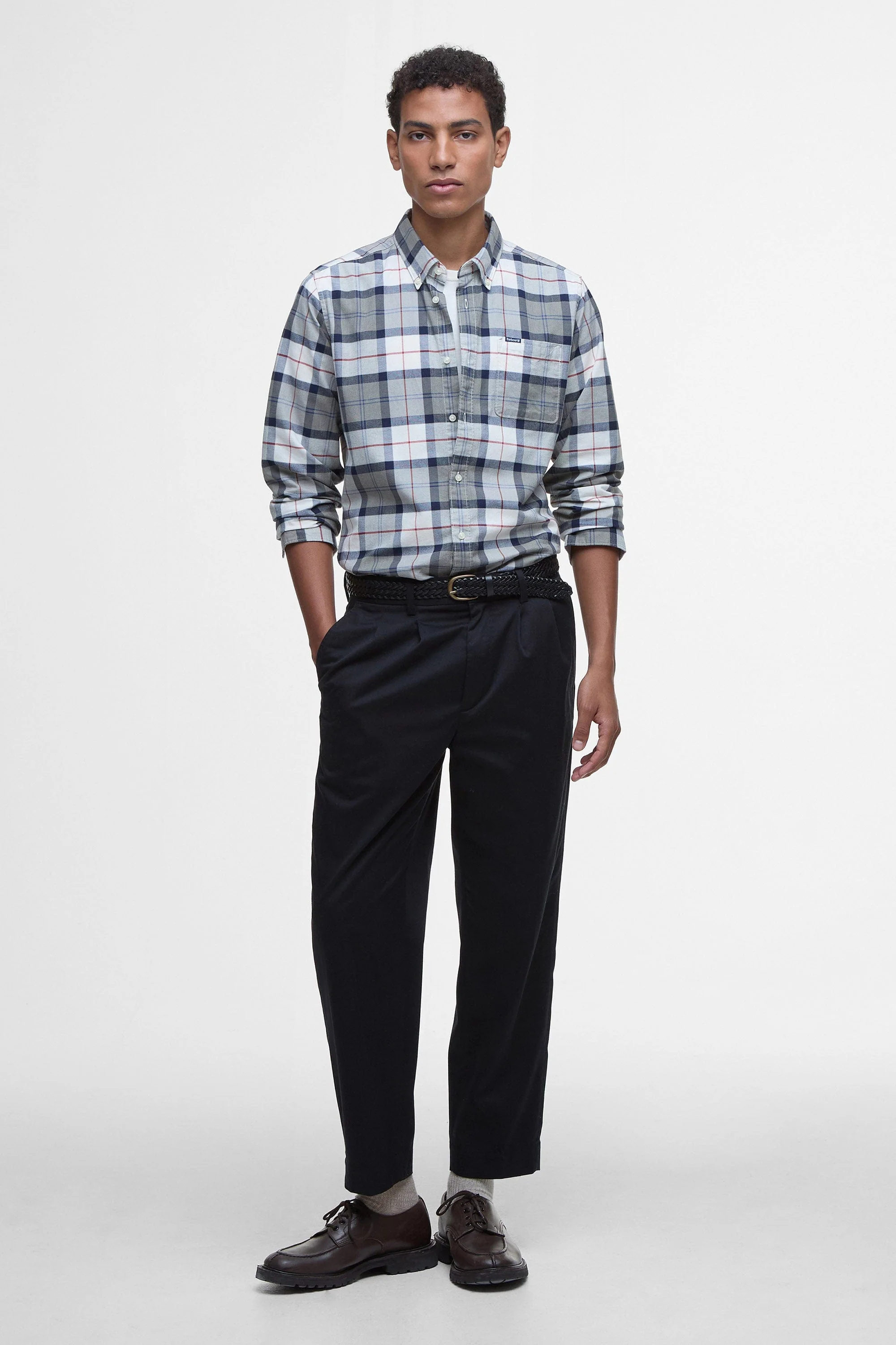 Lewis Tailored Shirt - Bleached Pine Tartan - Image 4