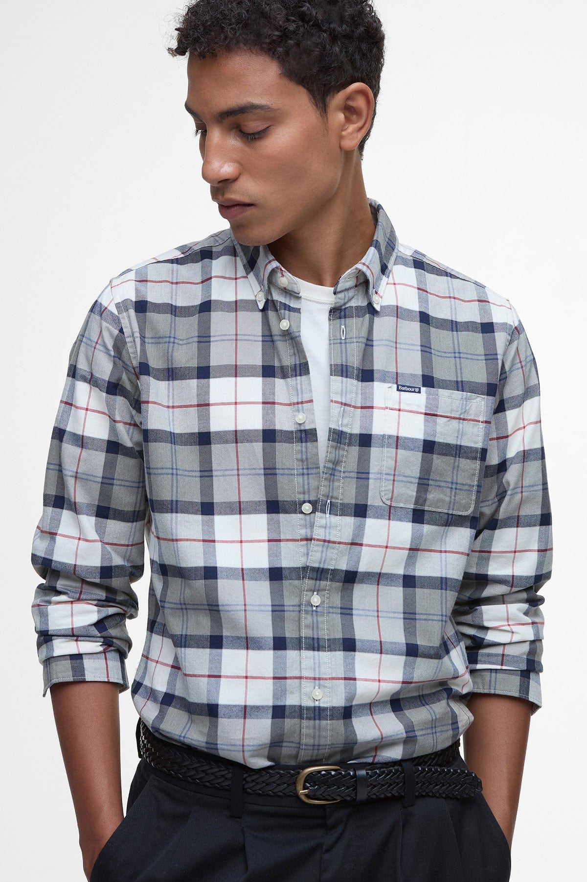 Lewis Tailored Shirt - Bleached Pine Tartan - Image 5