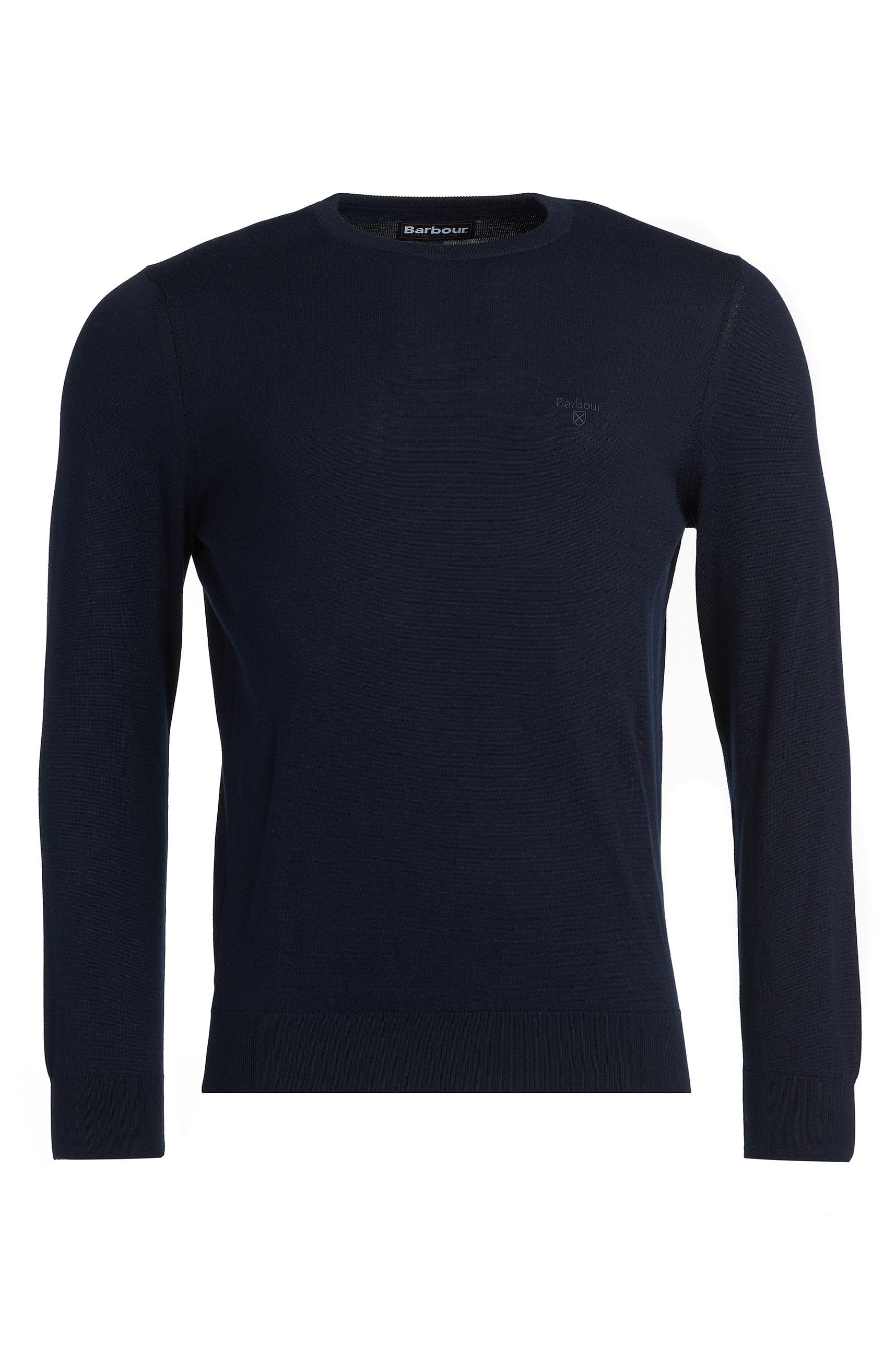 Light Cotton Crew Neck Jumper - Navy