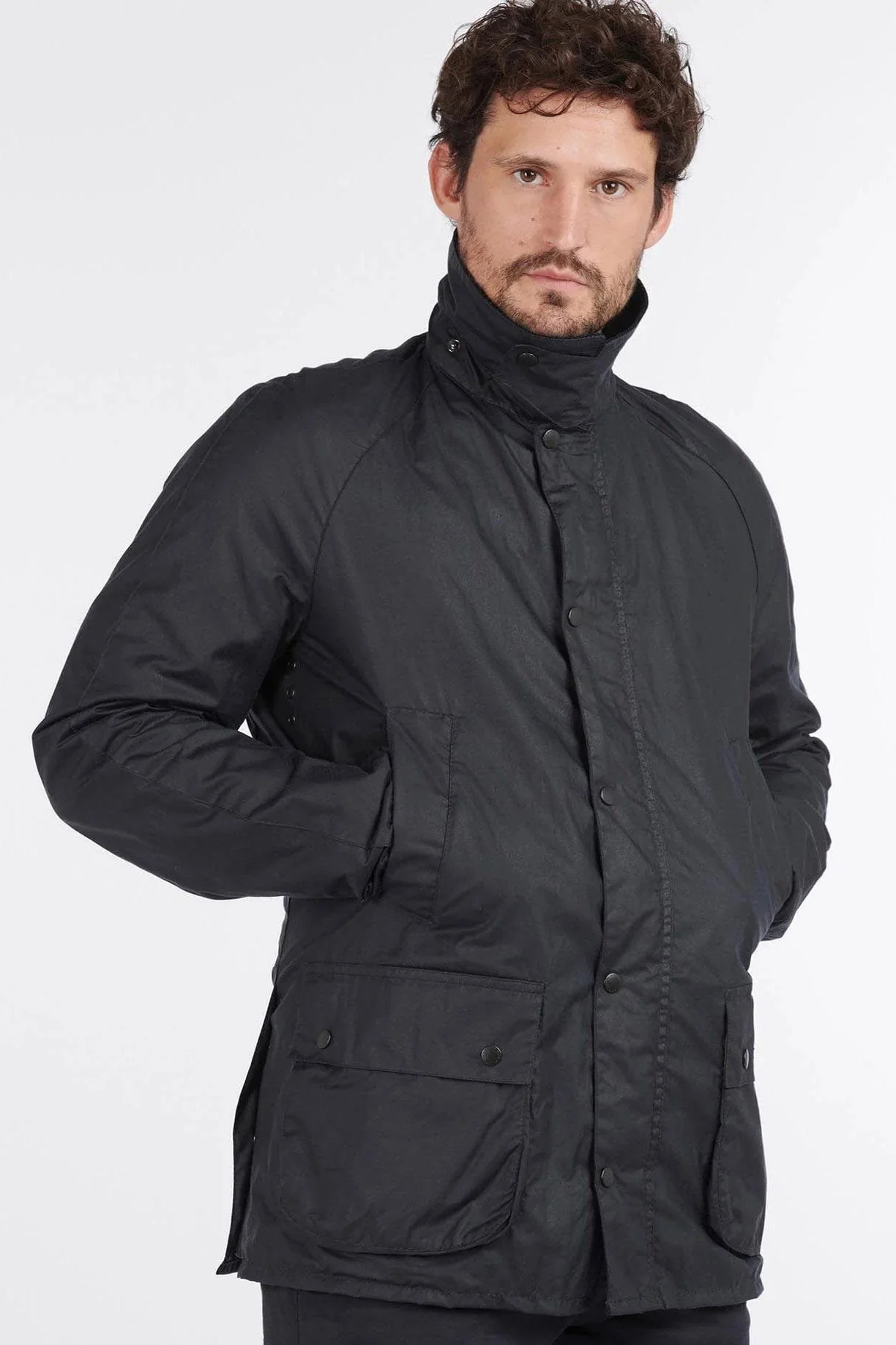 Lightweight Ashby Waxed Jacket - Royal Navy - Image 3