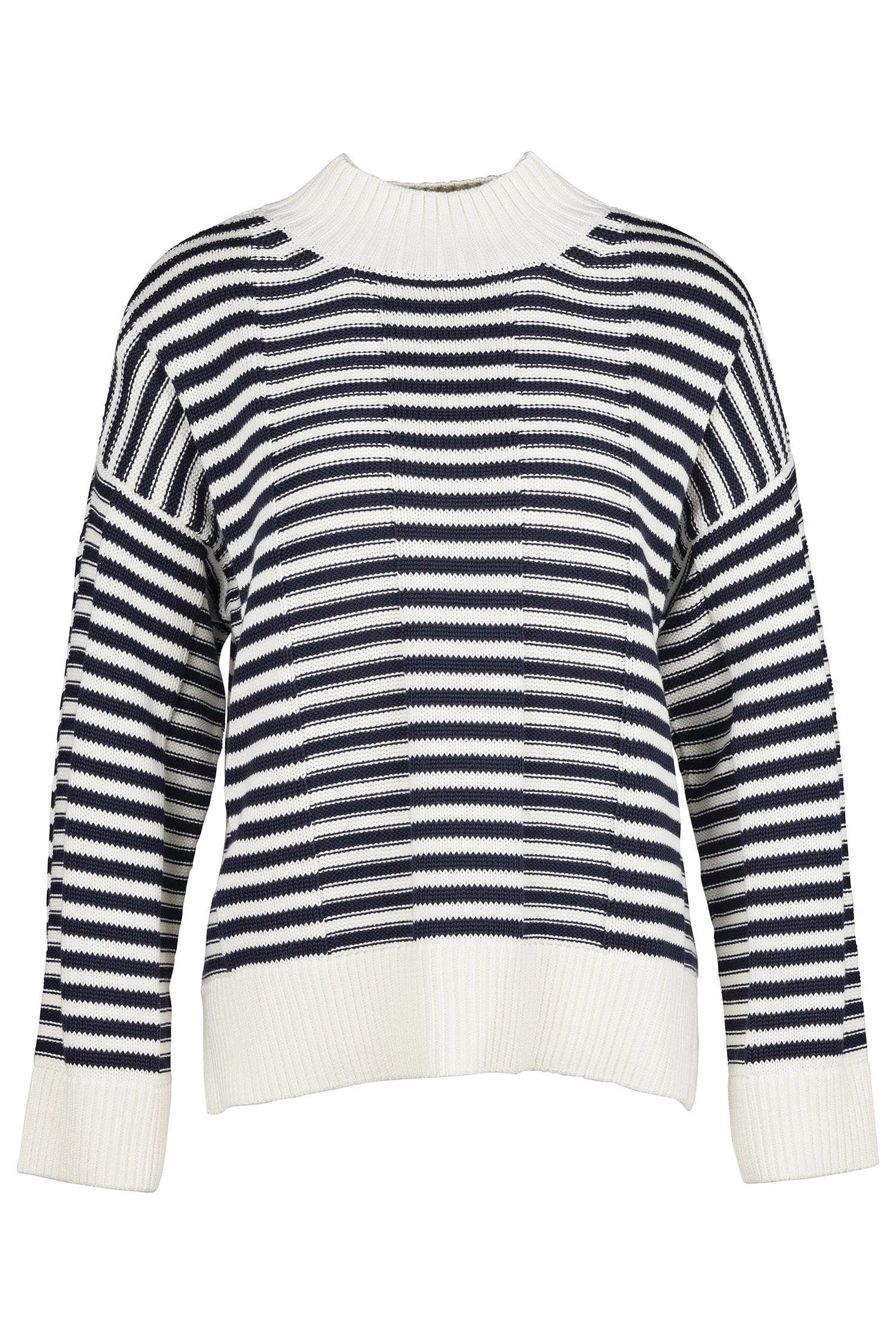 Littlebury Knit - Navy/Cream Stripe