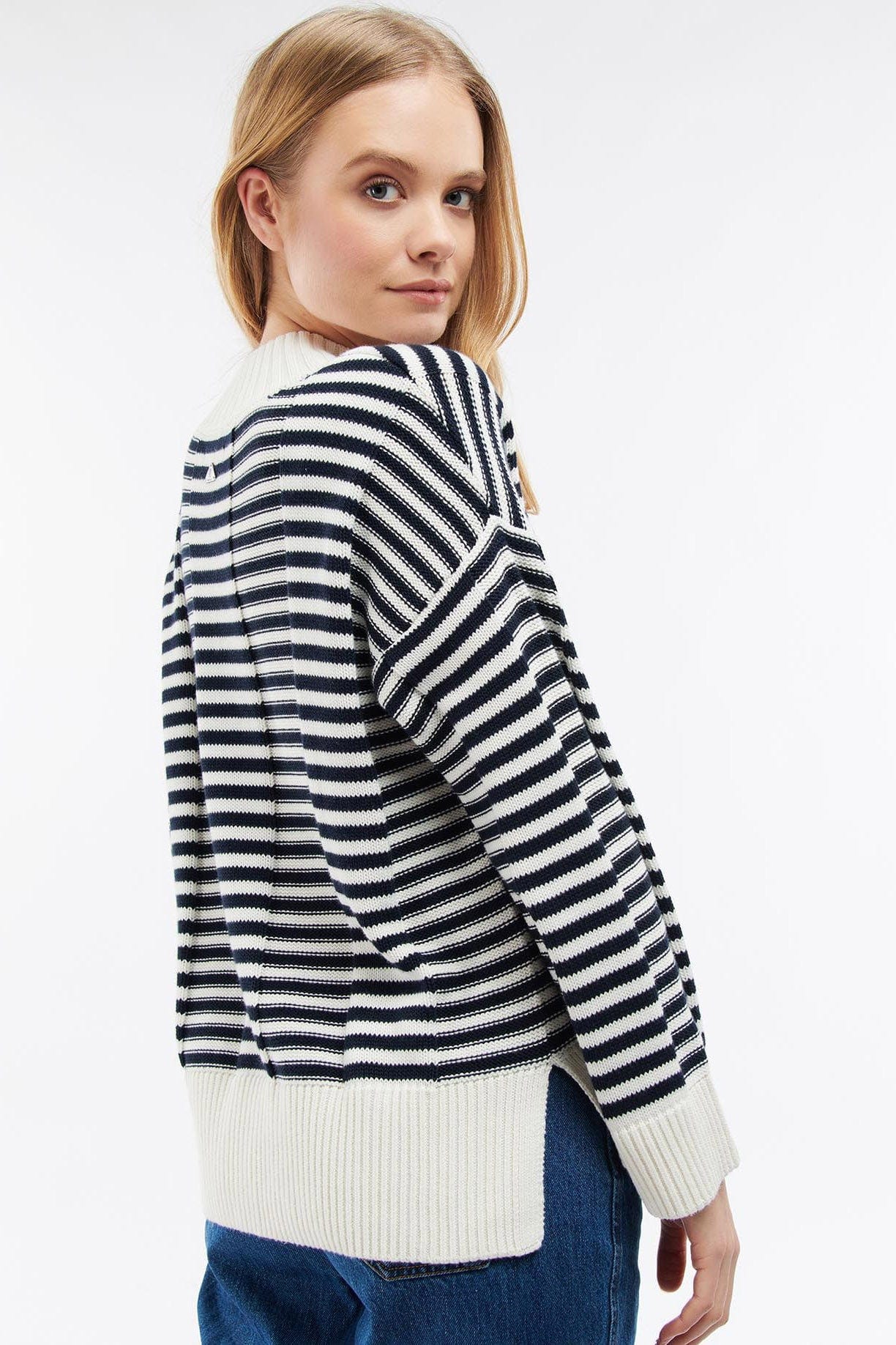 Littlebury Knit - Navy/Cream Stripe - Image 3