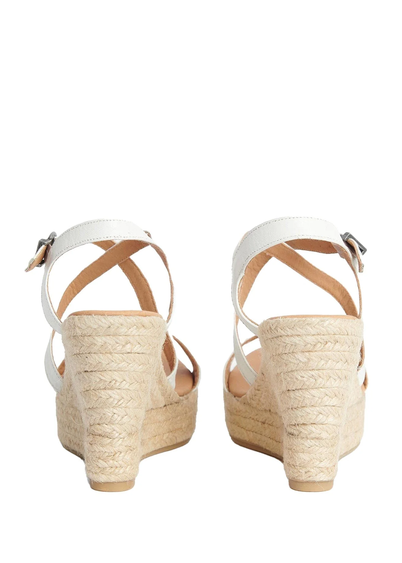 Lucia Espadrille Wedges - Classic White - Image 3