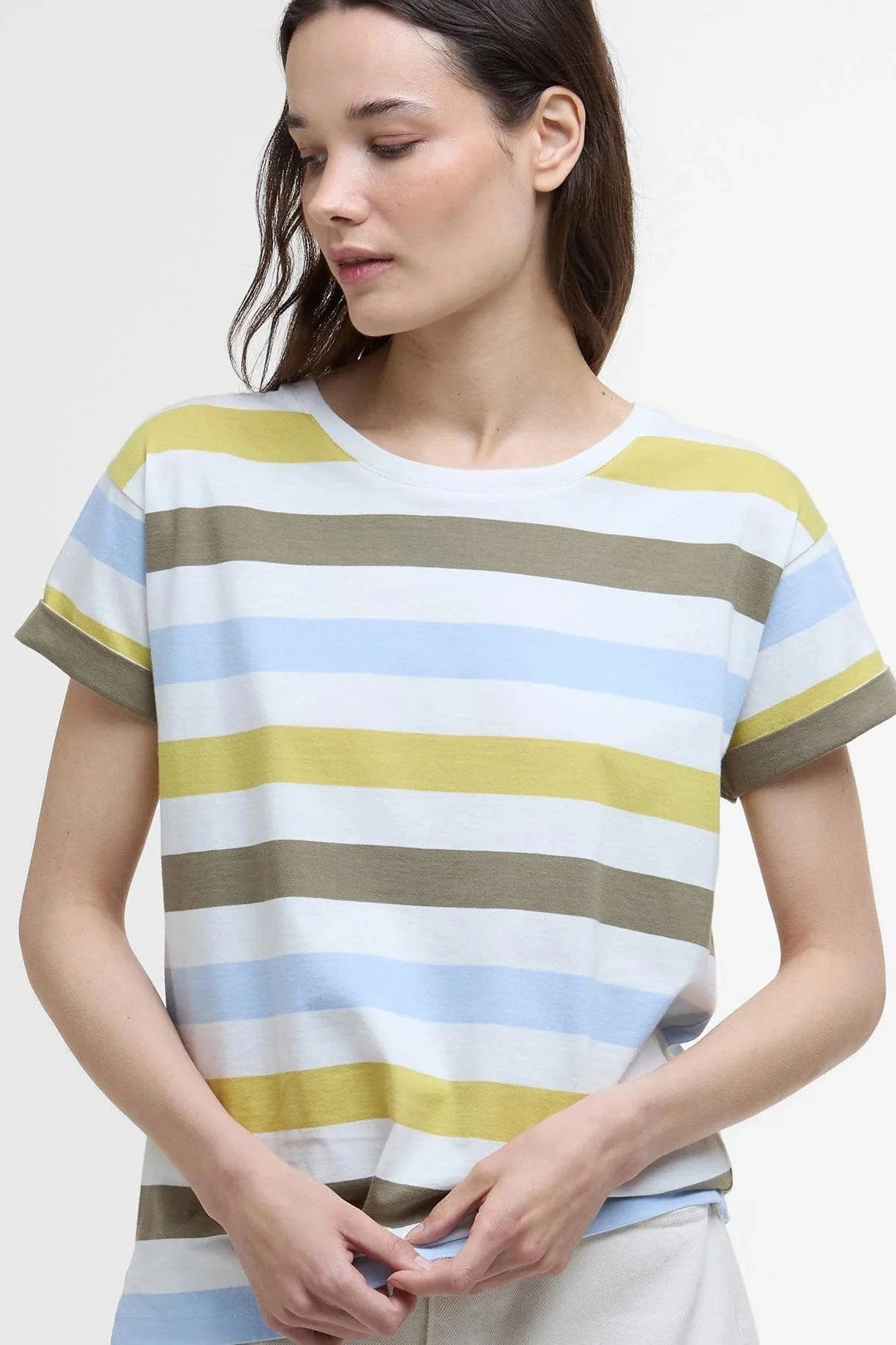 Lyndale T-Shirt - Limeade Stripe - Image 4
