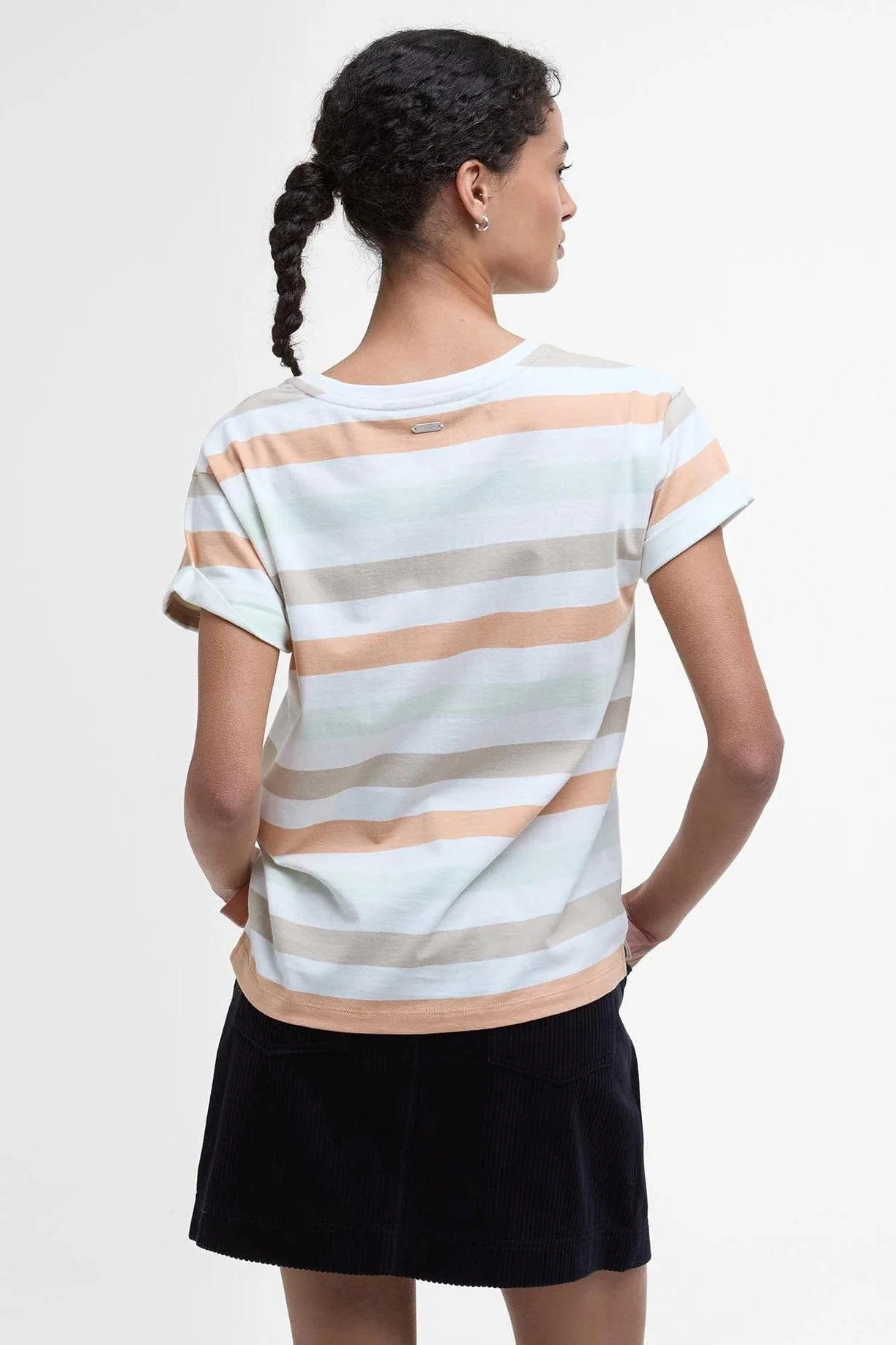 Lyndale T-Shirt Top - Toast Stripe - Image 3