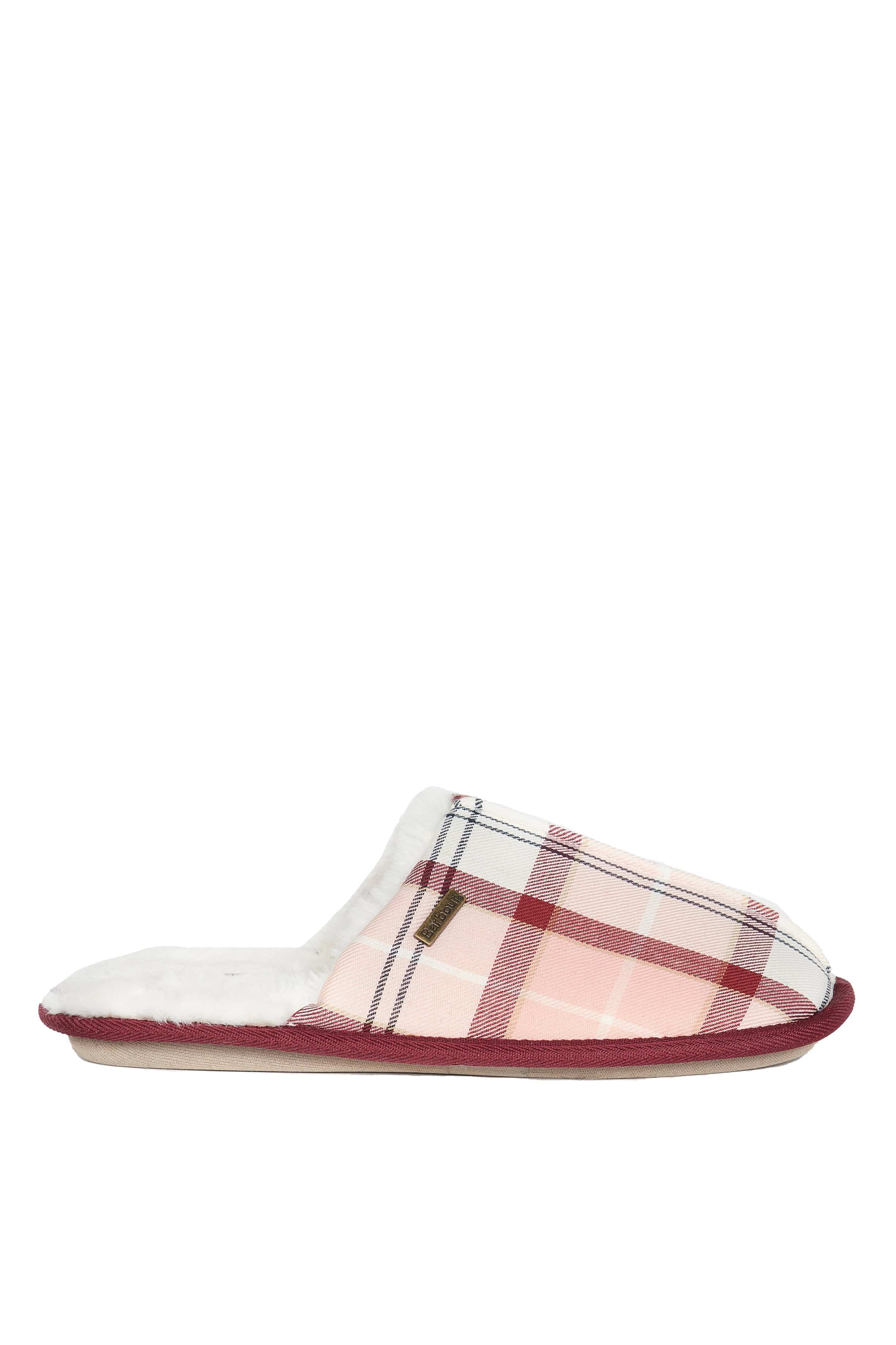 Maddie Slippers - Red/Pink Tartan