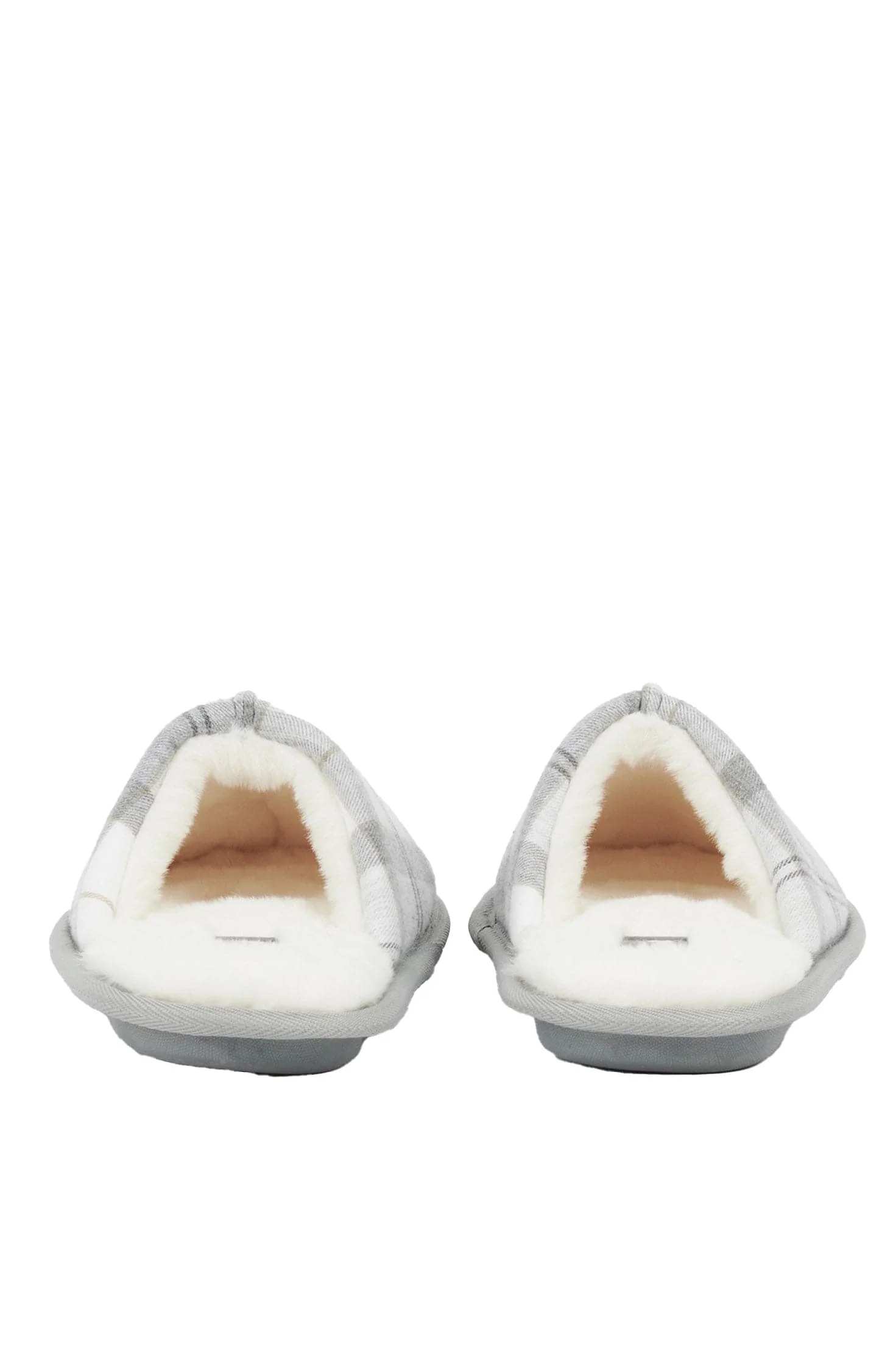 Maddie Slippers - White/Grey Tartan - Image 5