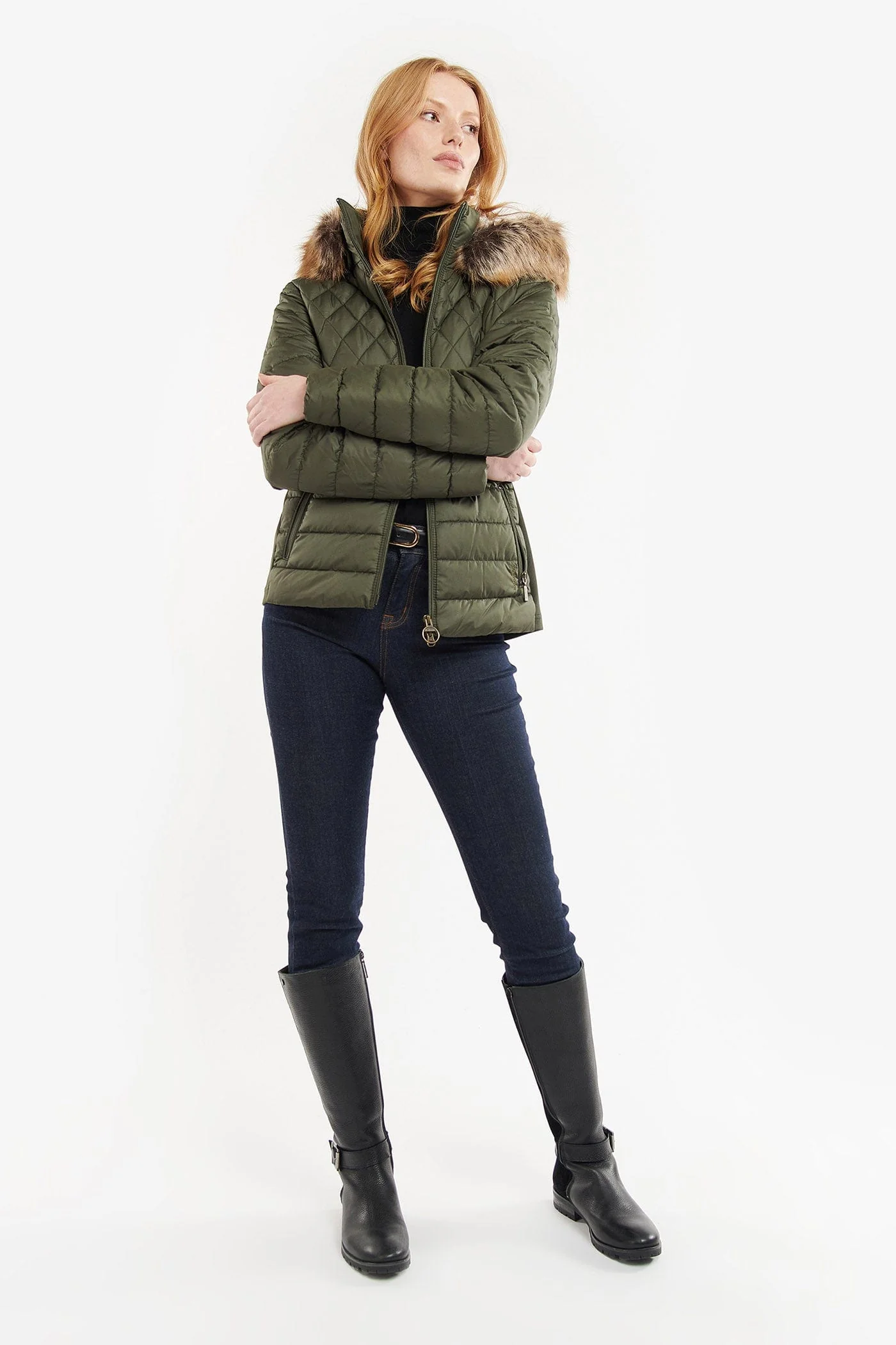 Mallow Quilted Jacket - Olive - Image 3