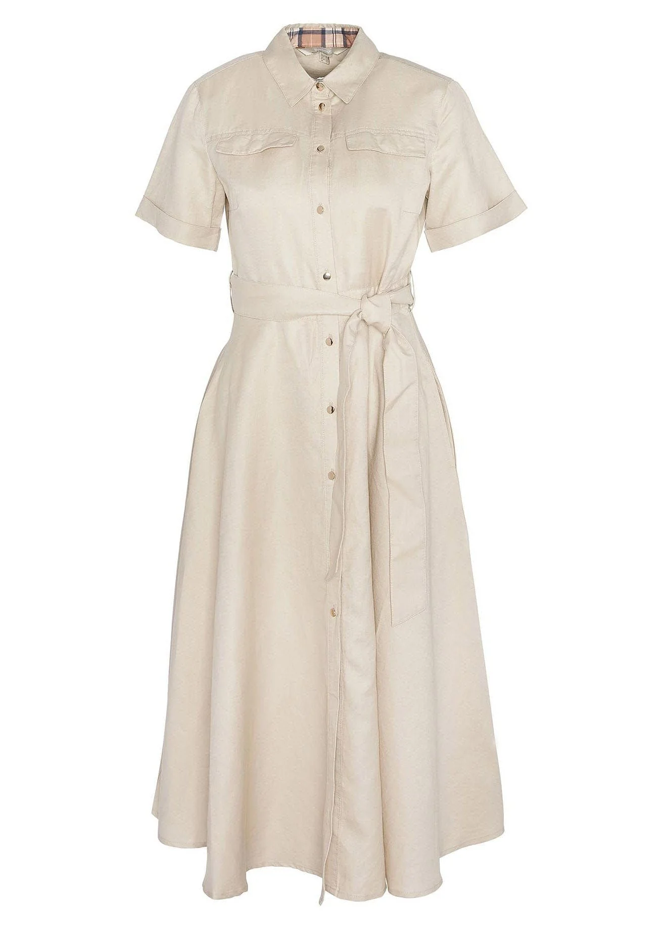 Margaret Linen Shirt Dress - Safari