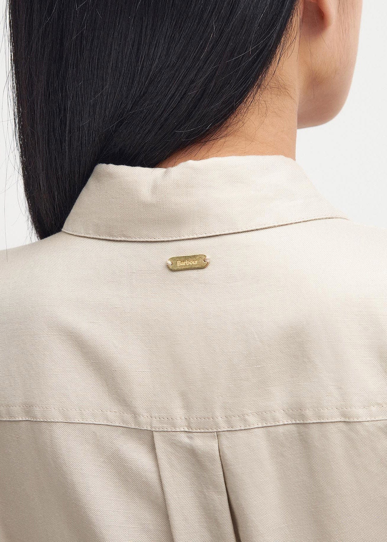 Margaret Linen Shirt Dress - Safari - Image 8