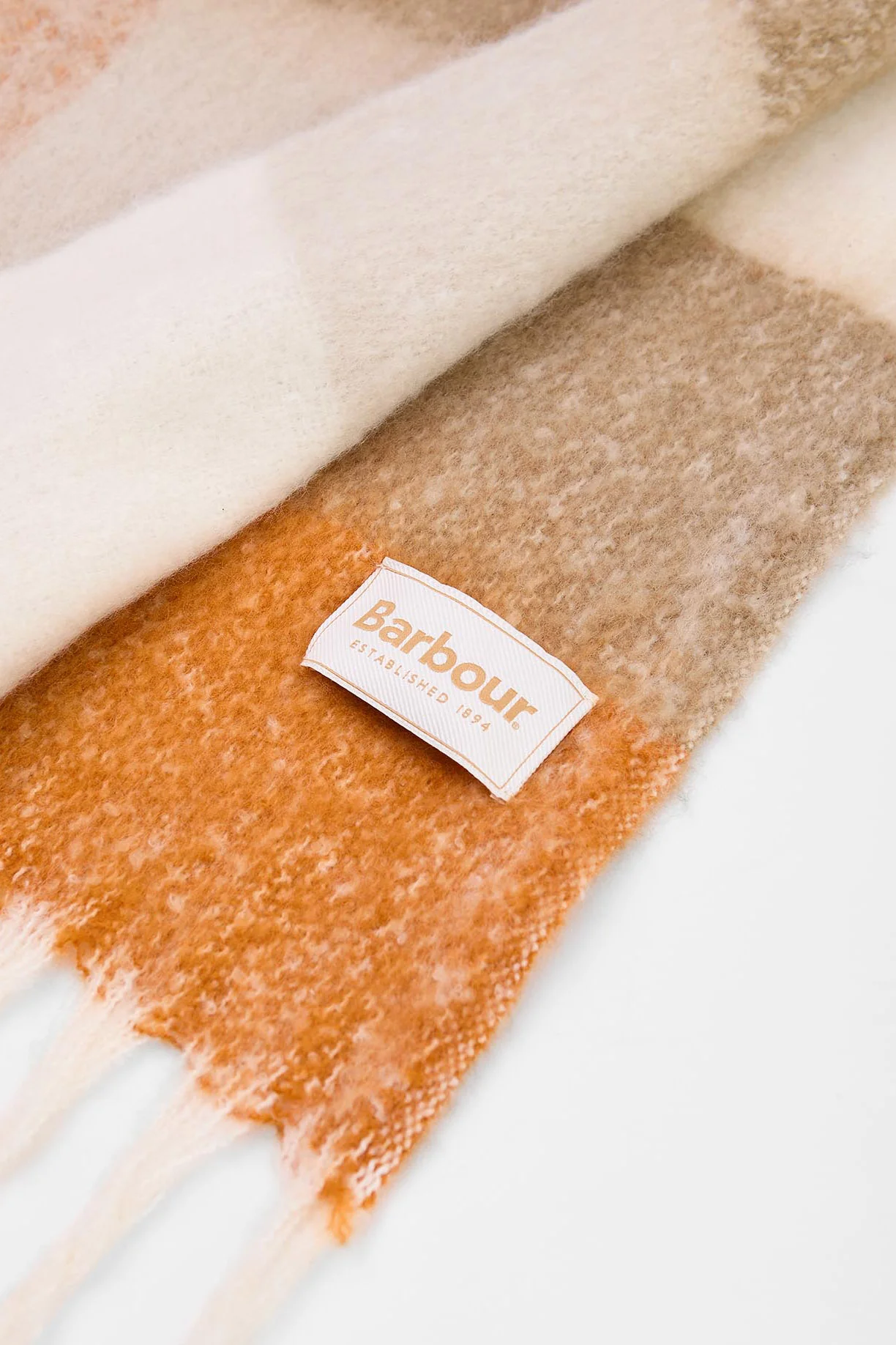 Marie Check Scarf - Mustard Check - Image 2