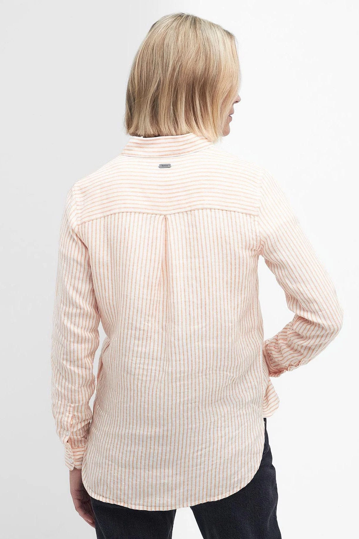 Marine Stripe Shirt - Apricot Crush - Image 4