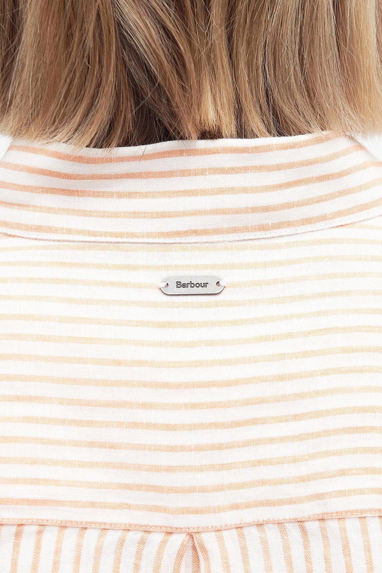 Marine Stripe Shirt - Apricot Crush - Image 5