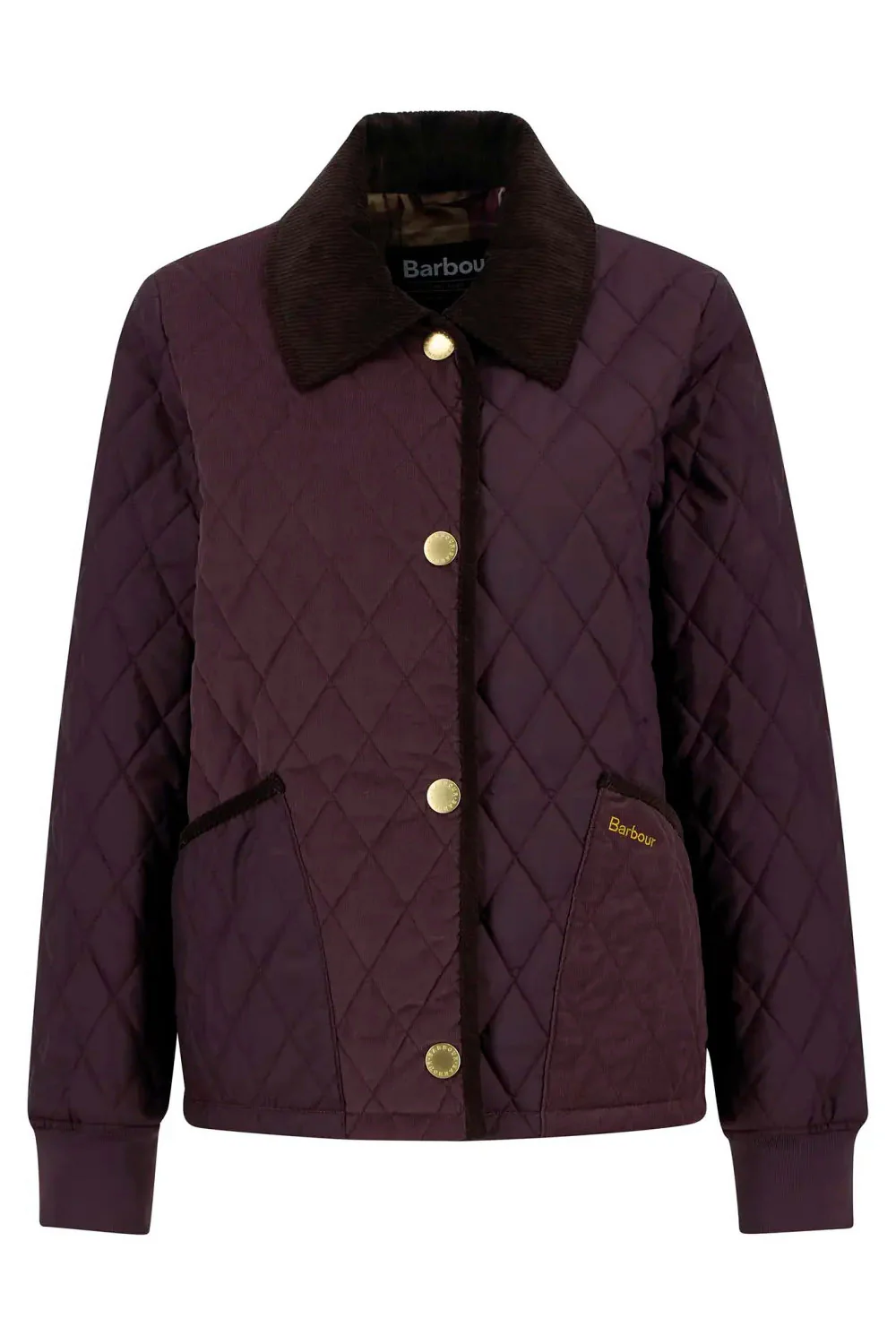 Marla Quilted Jacket - Black Cherry/Dark Brown