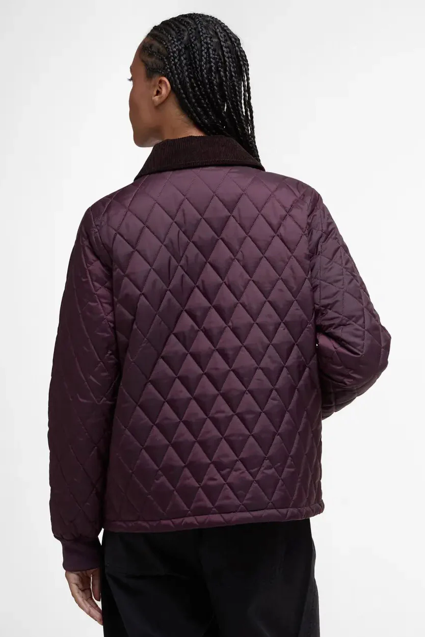 Marla Quilted Jacket - Black Cherry/Dark Brown - Image 3