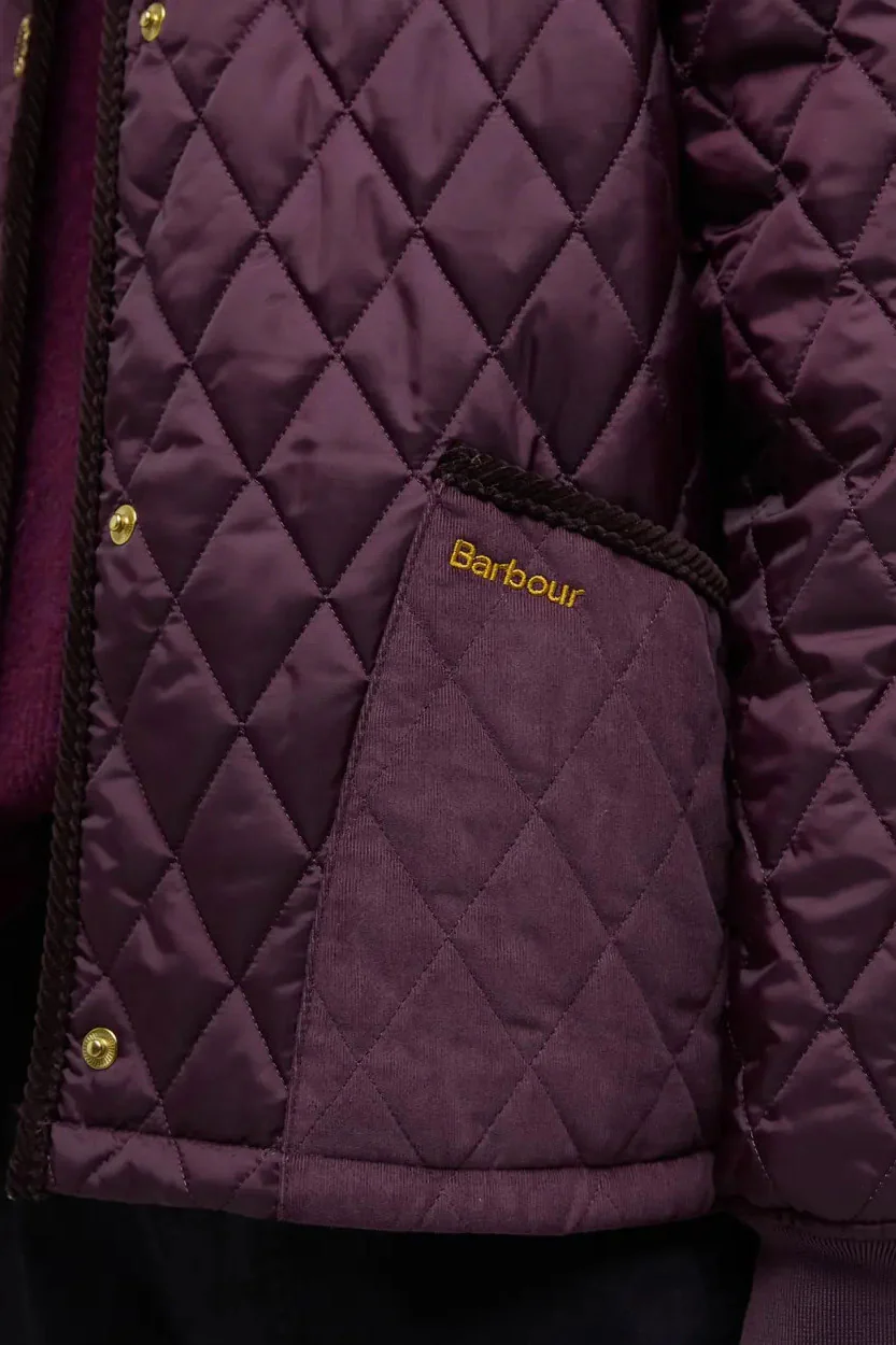 Marla Quilted Jacket - Black Cherry/Dark Brown - Image 5